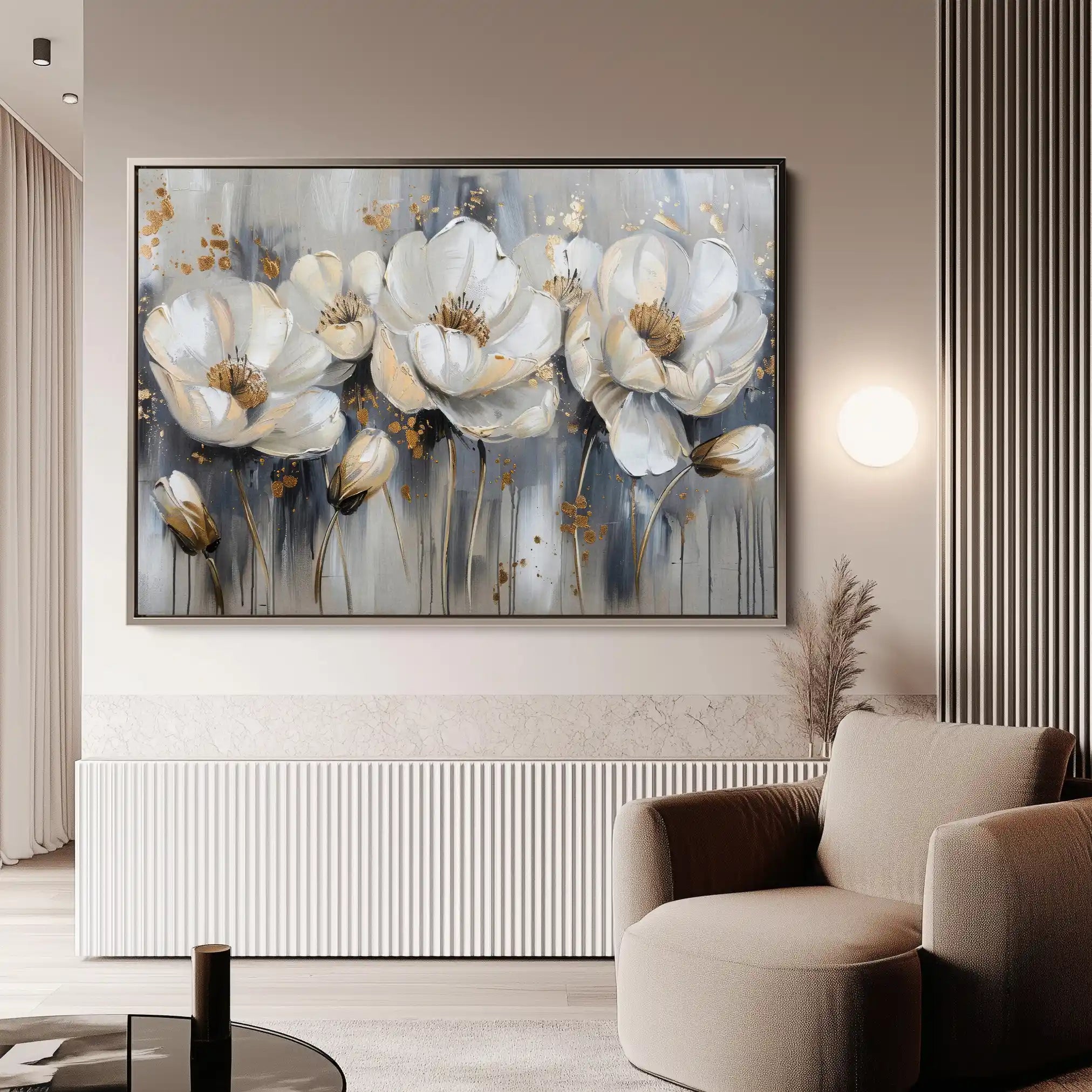 Floral Canvas Wall Art WAD495-F 90 x 60 cm / Stretched on hidden frame