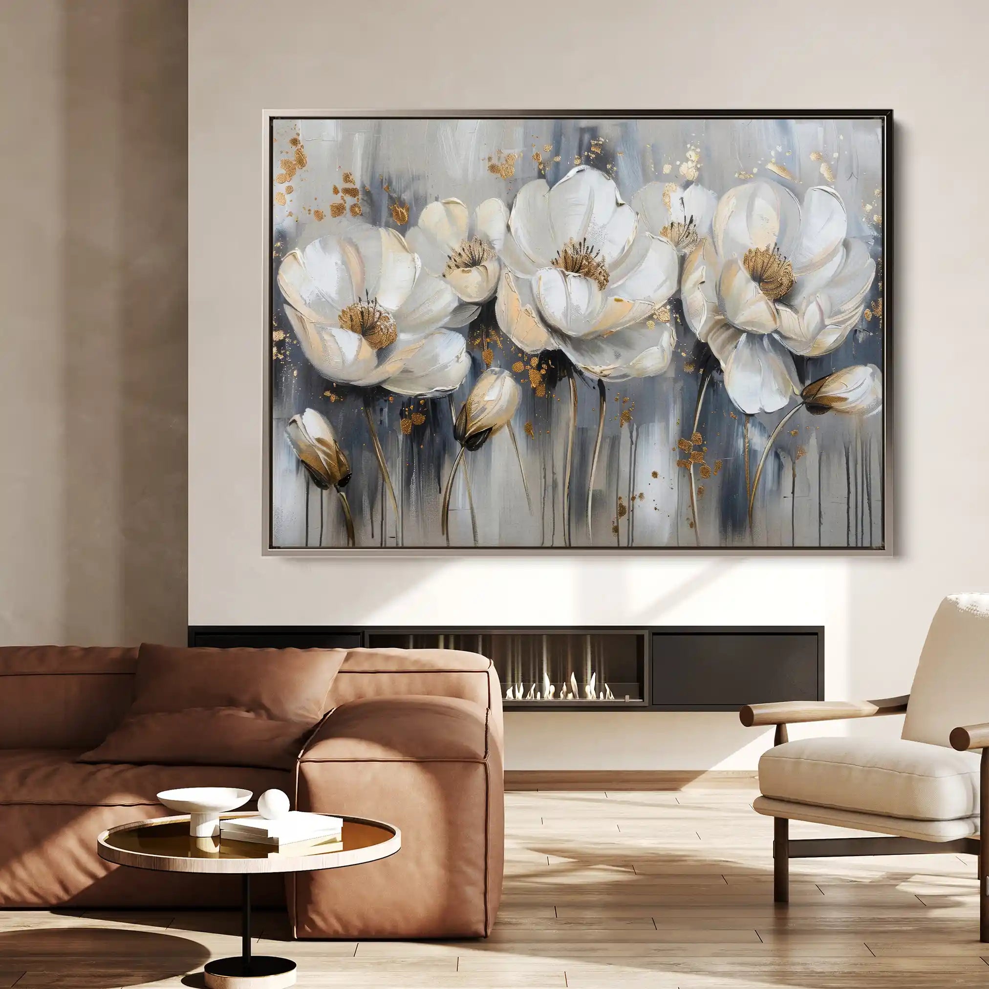 Floral Canvas Wall Art WAD495-F 90 x 60 cm / Stretched on hidden frame