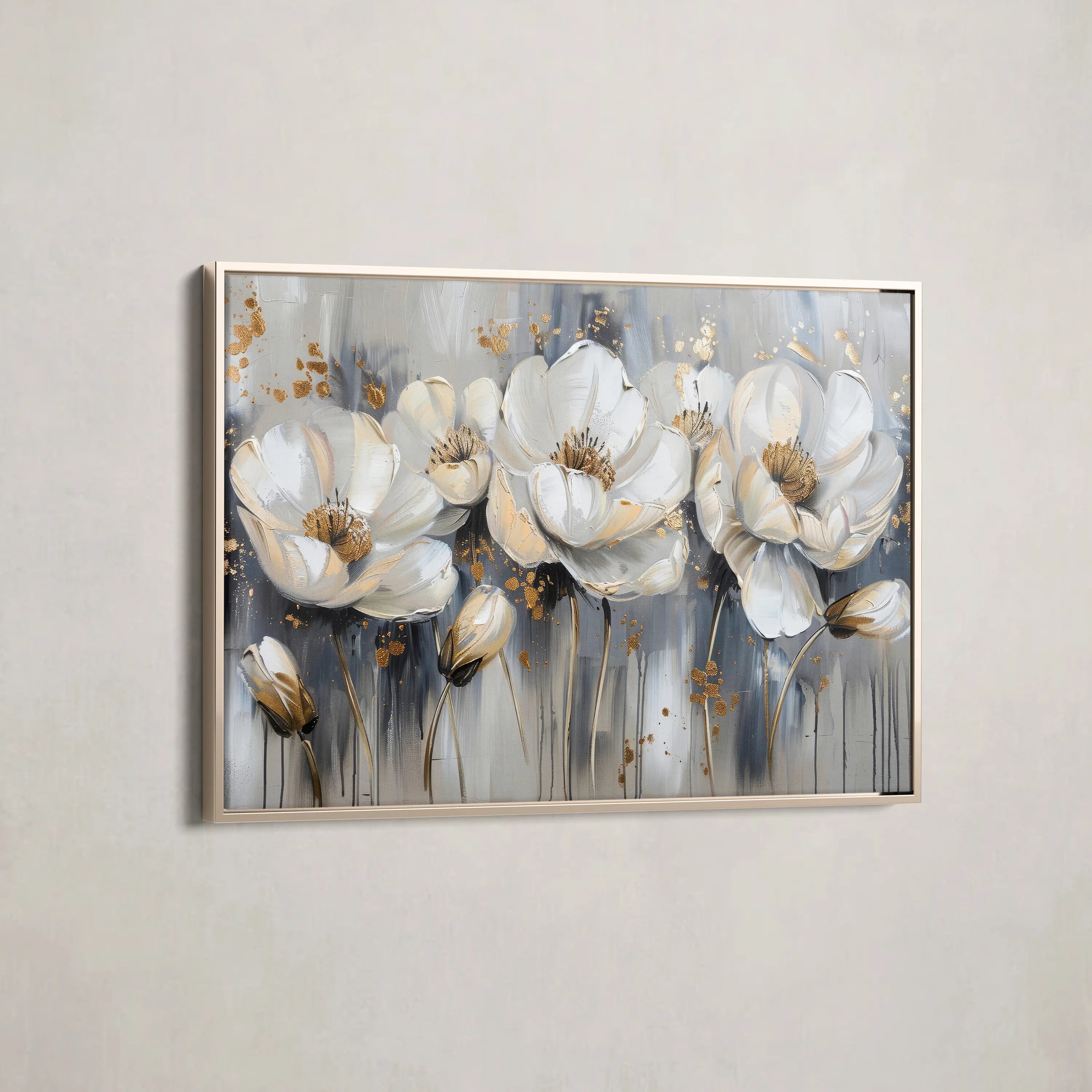 Floral Canvas Wall Art WAD495-F 90 x 60 cm / Stretched on hidden frame