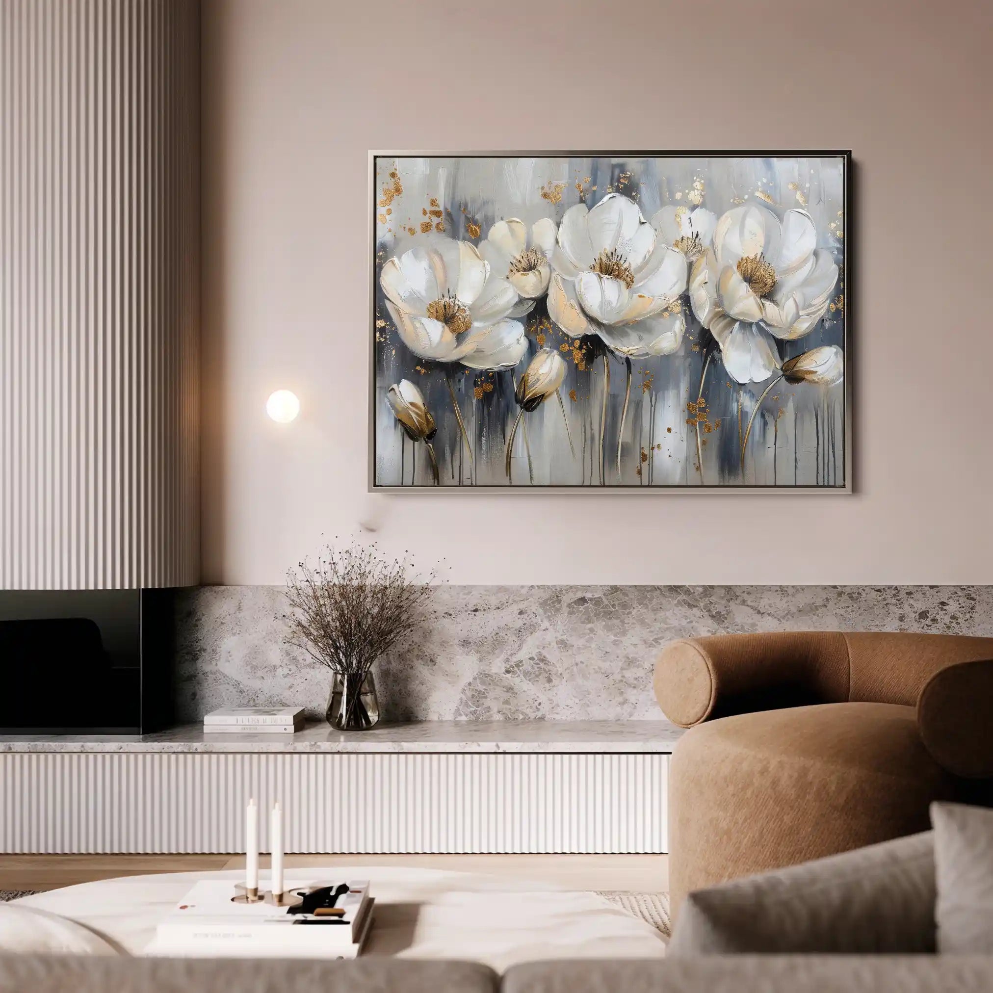 Floral Canvas Wall Art WAD495-F 90 x 60 cm / Stretched on hidden frame