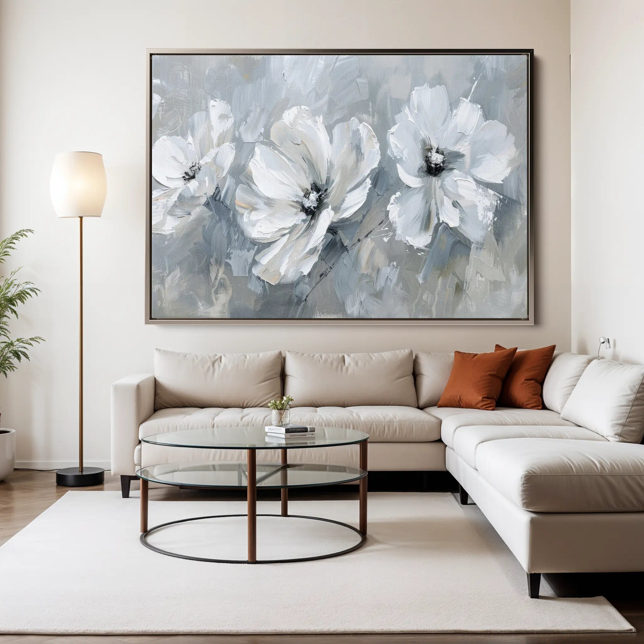 Floral Canvas Wall Art WAD496-F 90 x 60 cm / Stretched on hidden frame