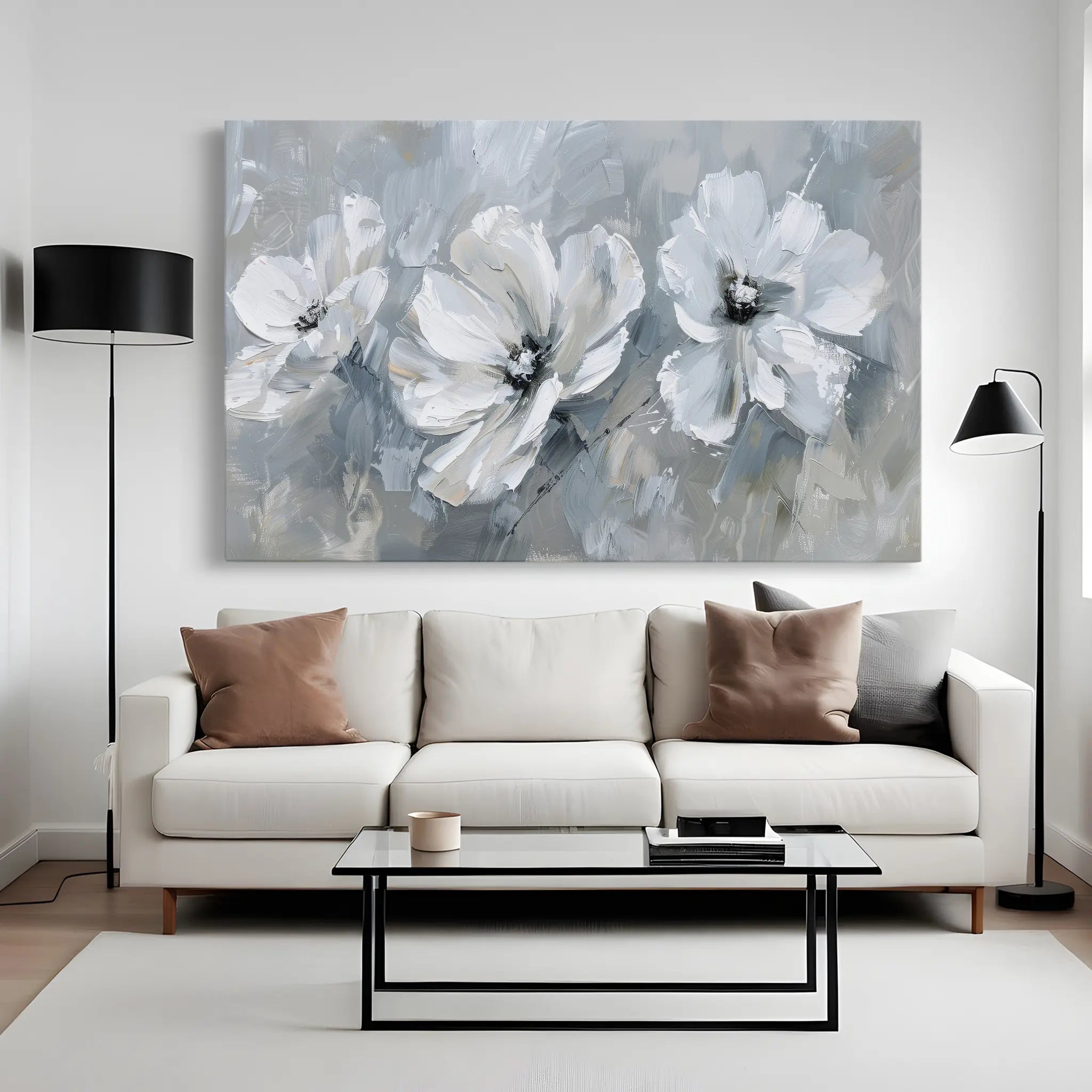 Floral Canvas Wall Art WAD496-F 90 x 60 cm / Stretched on hidden frame