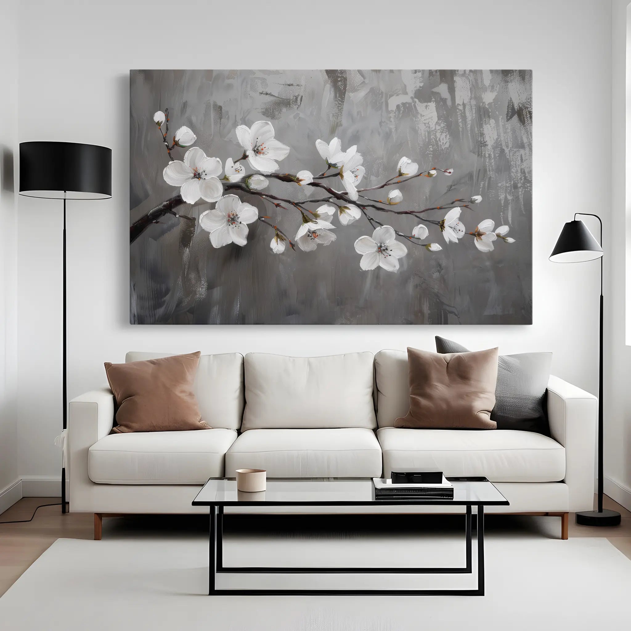 Floral Canvas Wall Art WAD497-F 90 x 60 cm / Stretched on hidden frame