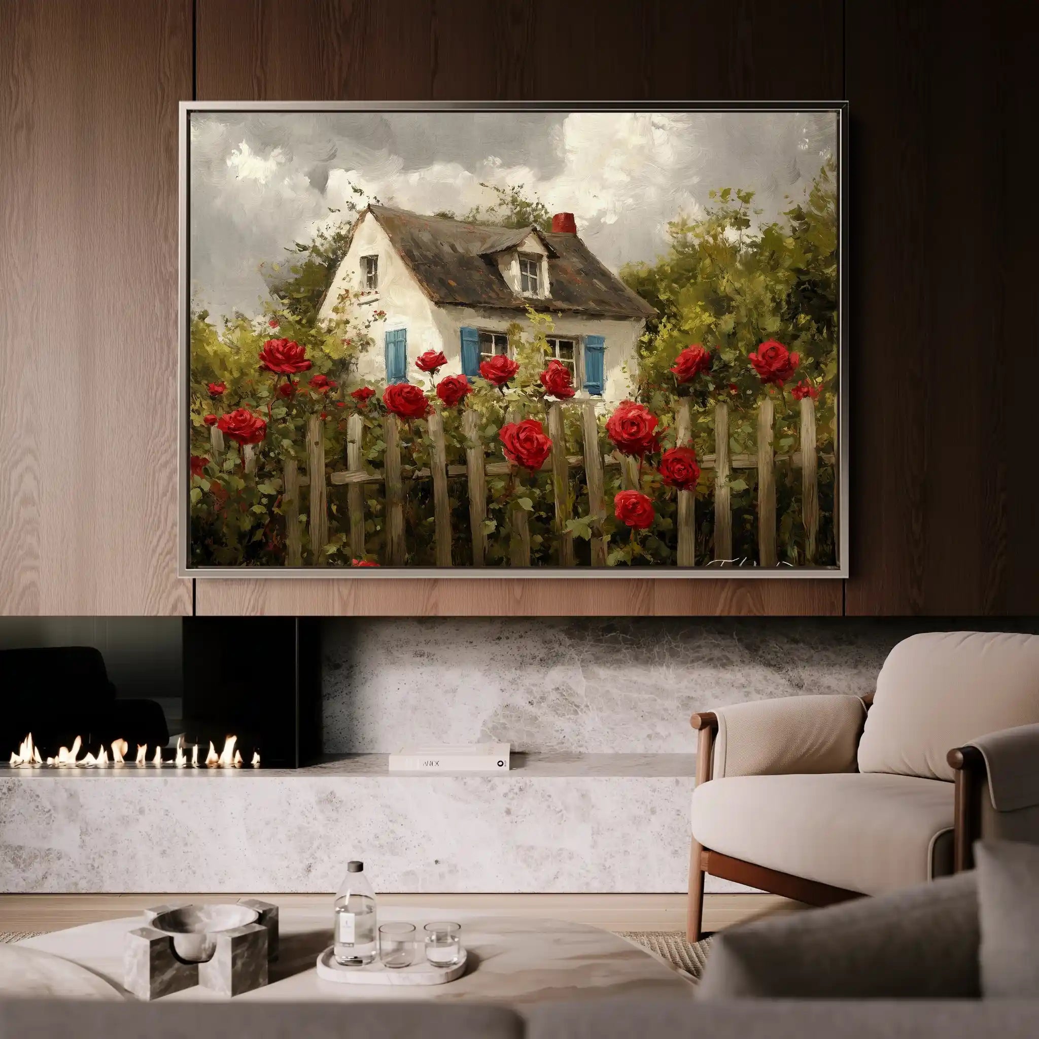 Landscape 497 Canvas Art 90 x 60 cm / Stretched on hidden frame