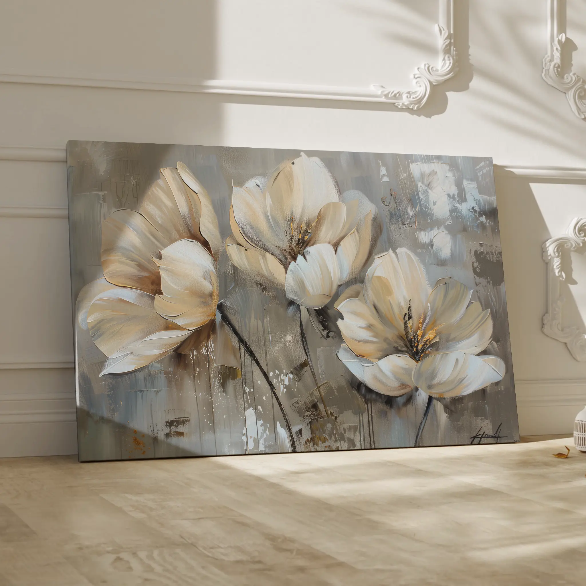 Floral Canvas Wall Art WAD498-F 90 x 60 cm / Stretched on hidden frame