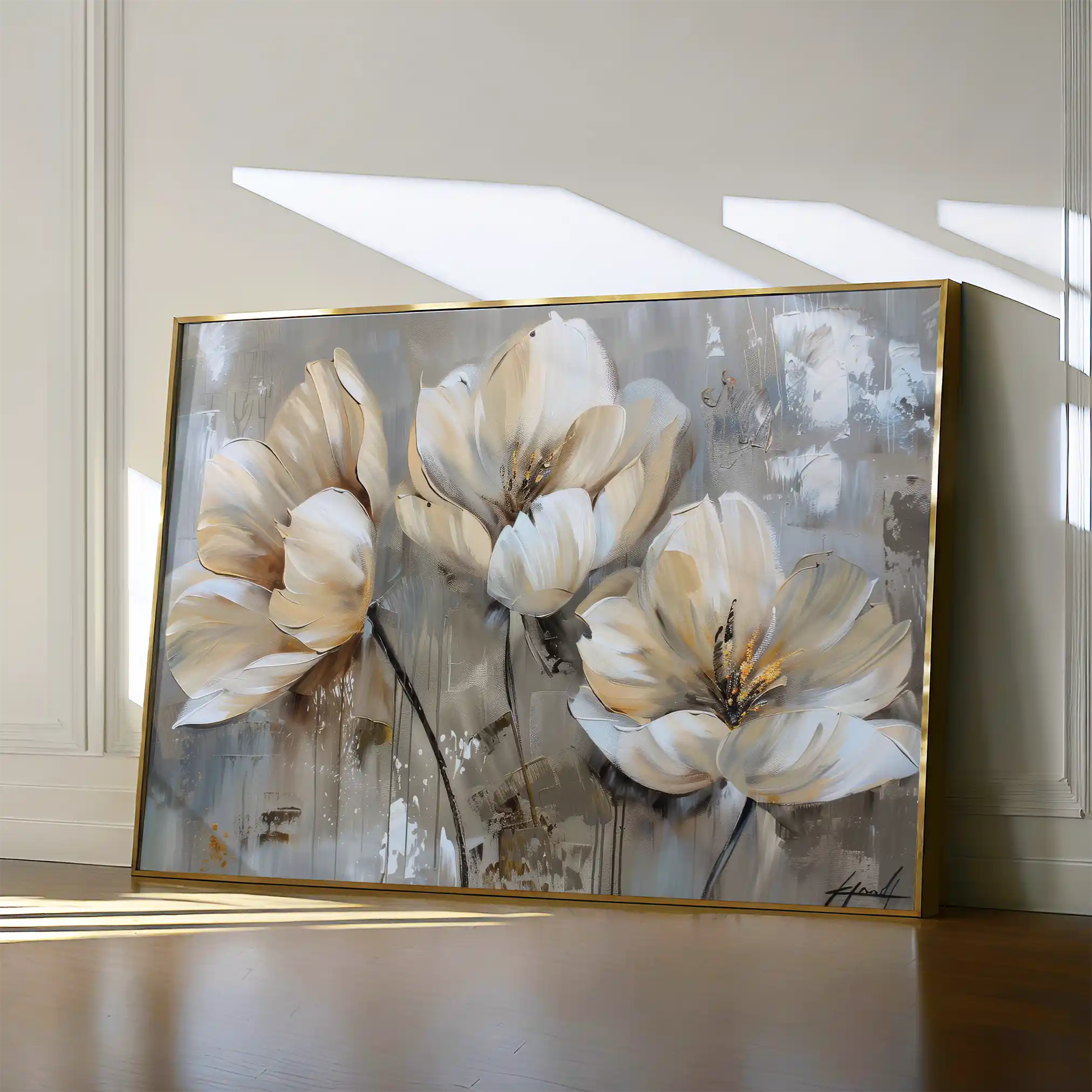 Floral Canvas Wall Art WAD498-F 90 x 60 cm / Stretched on hidden frame