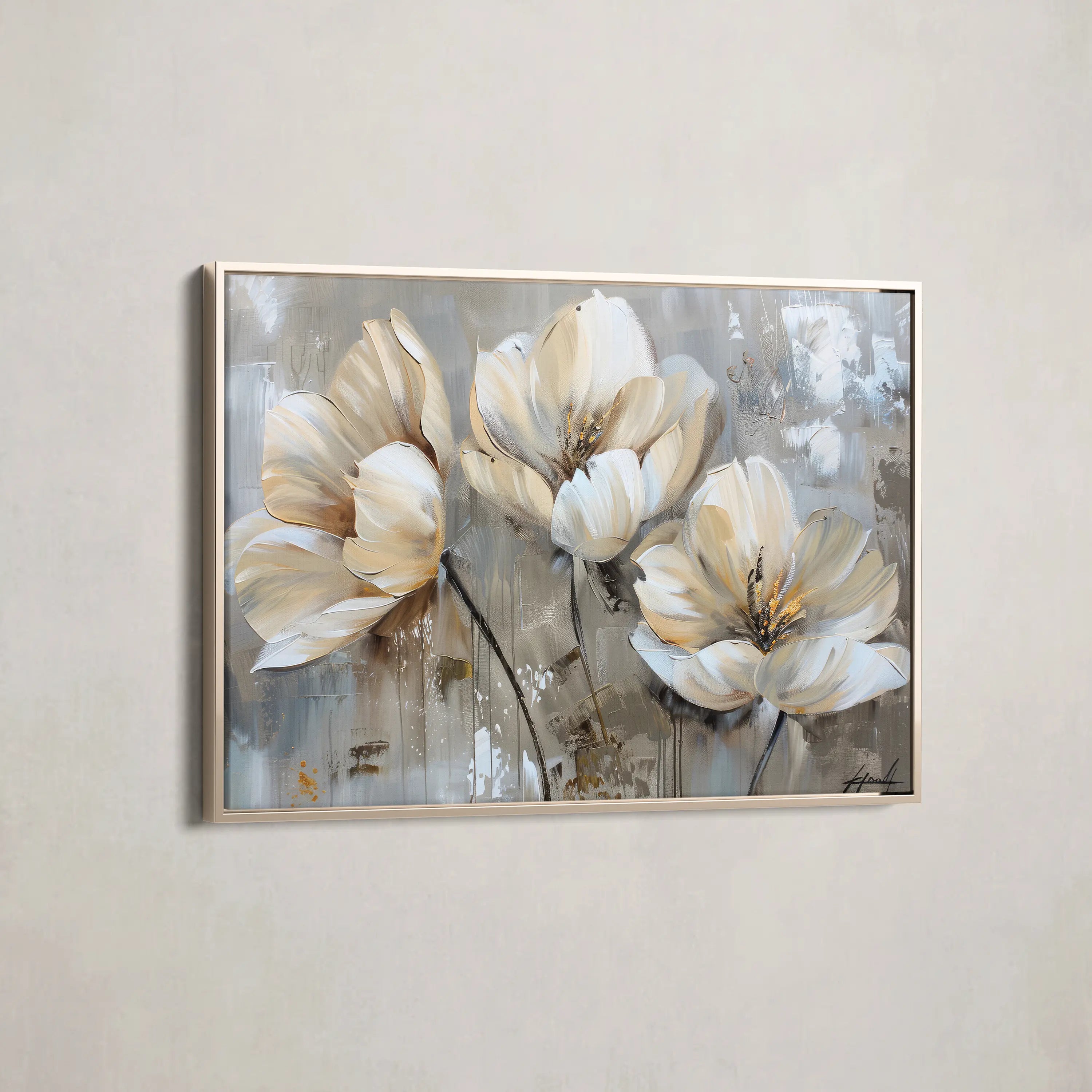 Floral Canvas Wall Art WAD498-F 90 x 60 cm / Stretched on hidden frame