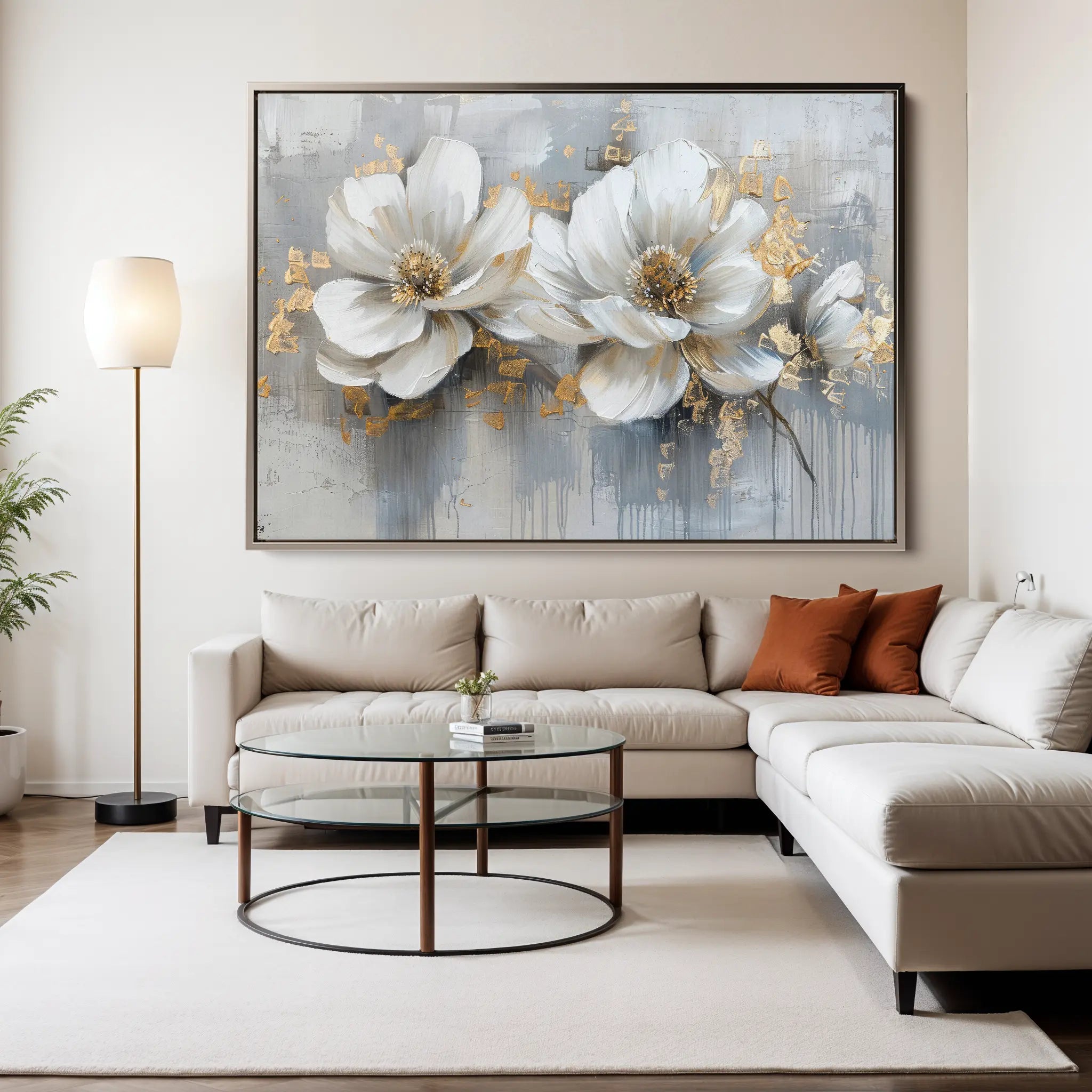 Floral Canvas Wall Art WAD499-F 90 x 60 cm / Stretched on hidden frame