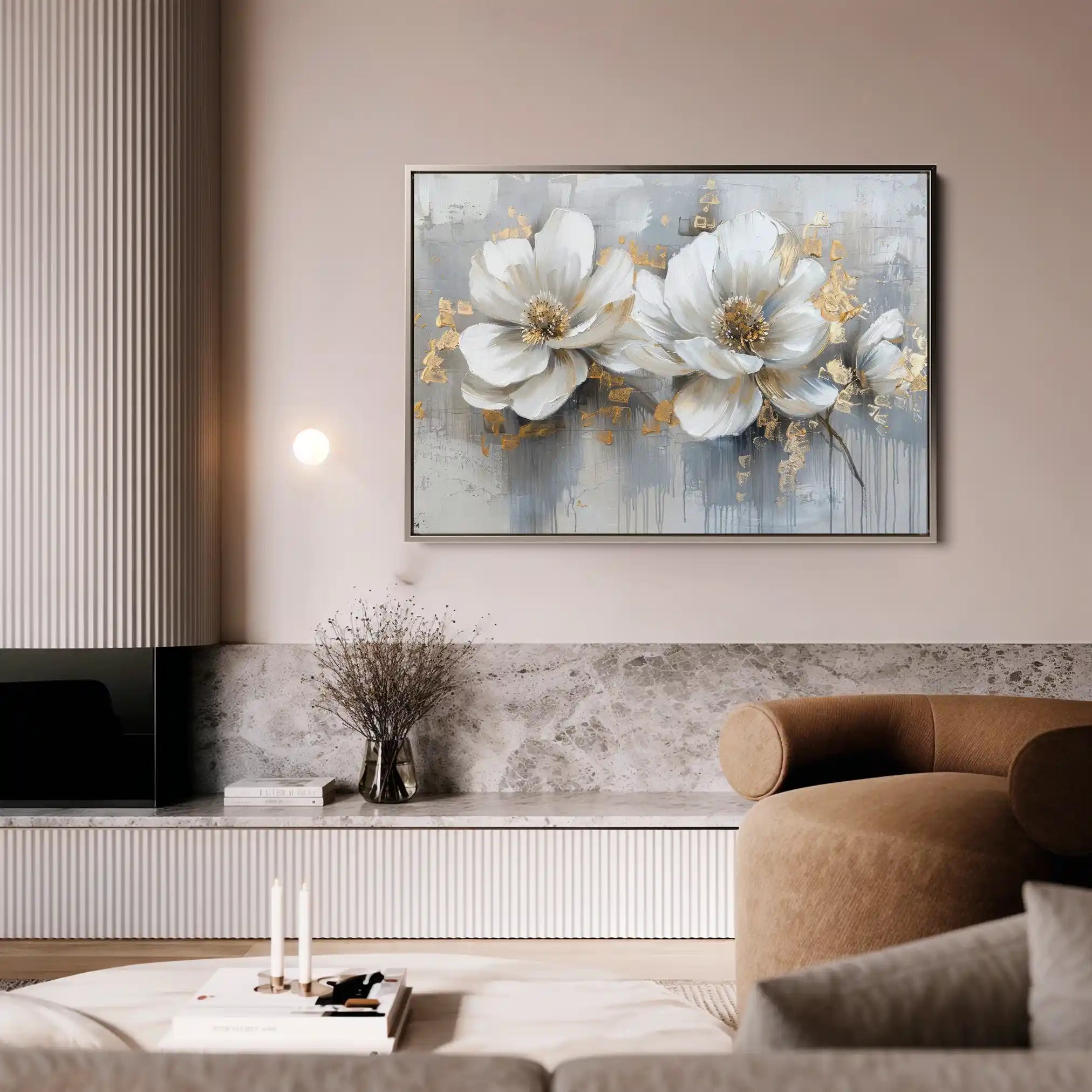 Floral Canvas Wall Art WAD499-F 90 x 60 cm / Stretched on hidden frame