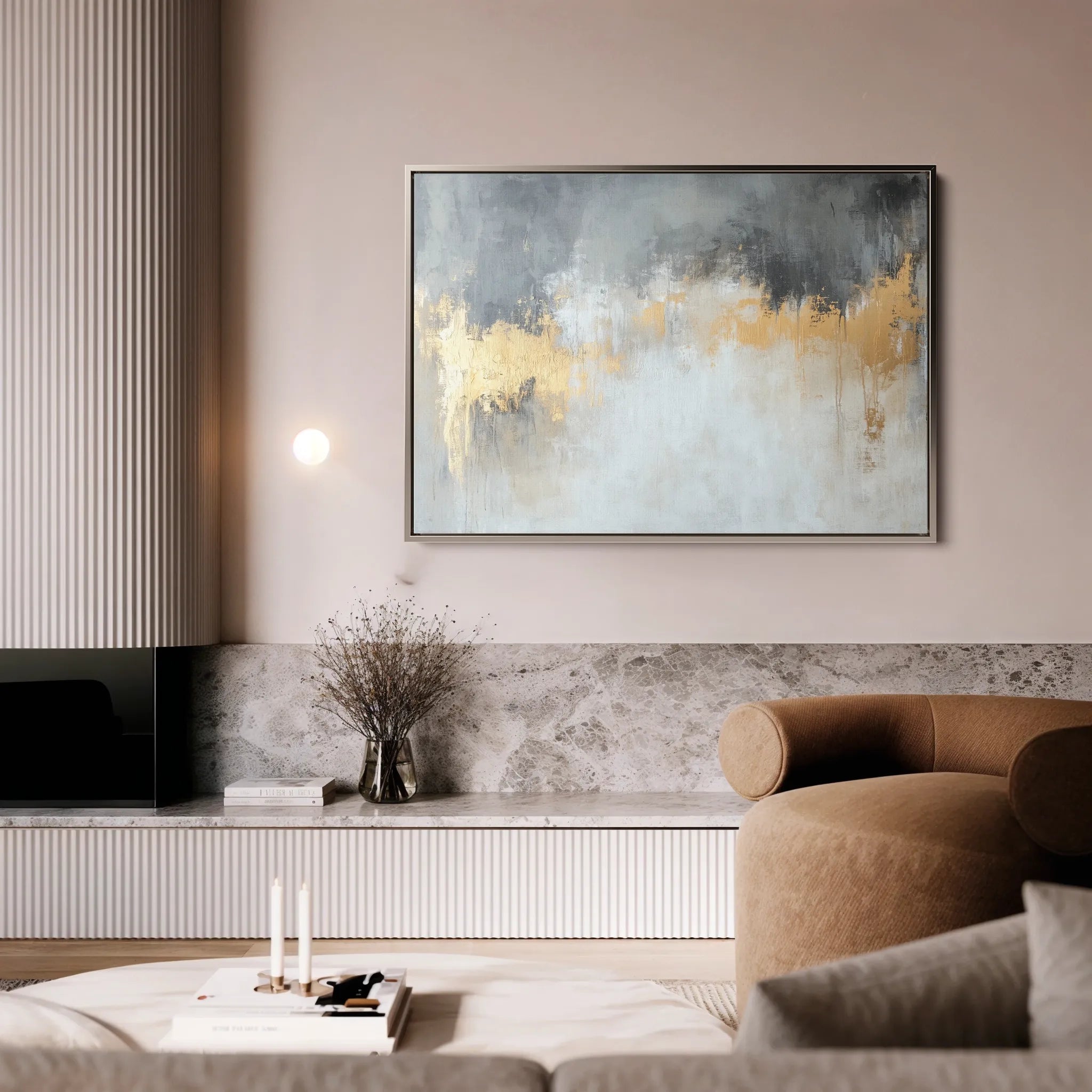 Abstract Canvas Wall Art WAD500-A 90 x 60 cm / Stretched on hidden frame