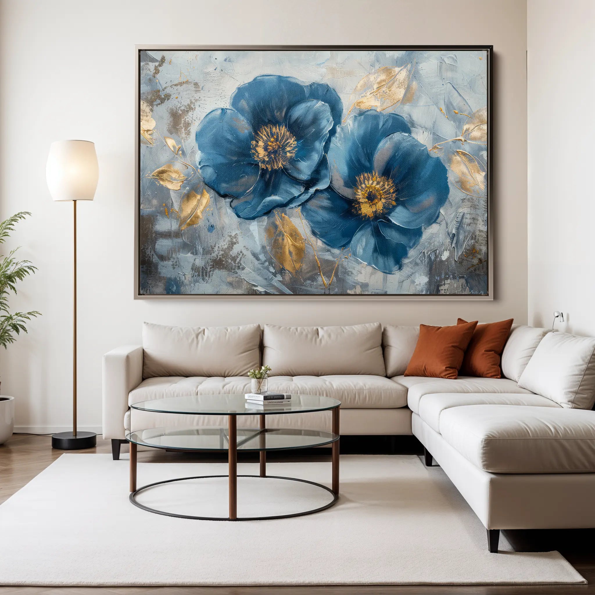 Floral Canvas Wall Art WAD500-F 90 x 60 cm / Stretched on hidden frame