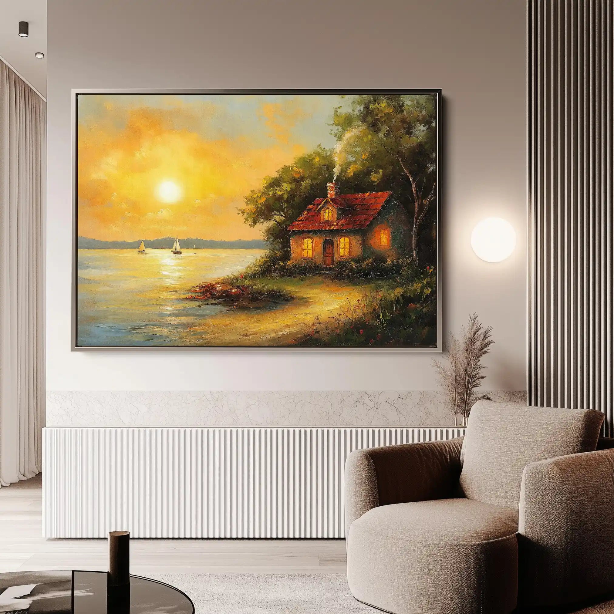Landscape 500 Canvas Art 90 x 60 cm / Stretched on hidden frame