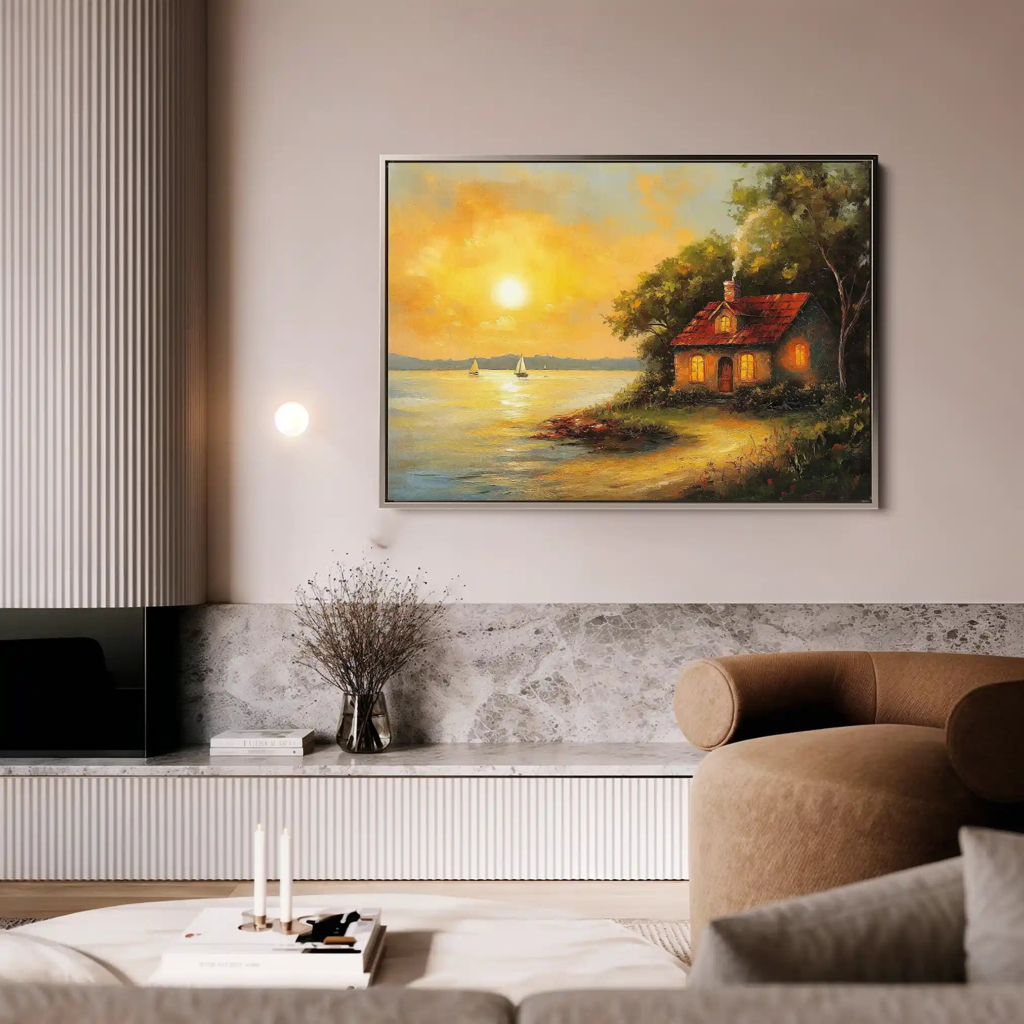 Landscape 500 Canvas Art 90 x 60 cm / Stretched on hidden frame