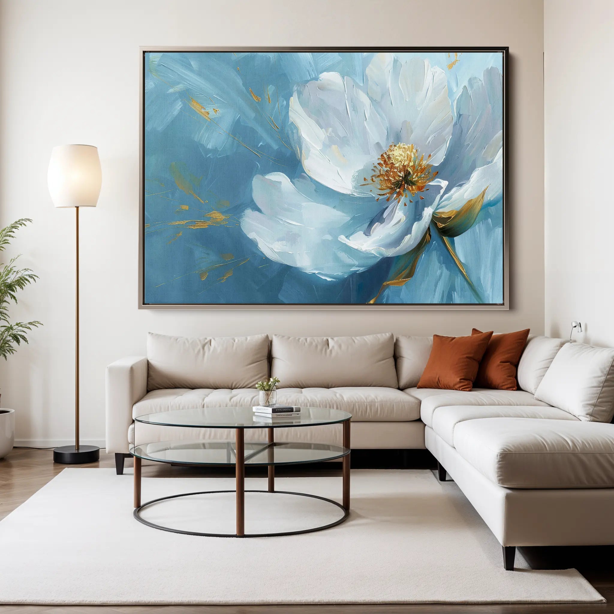 Floral Canvas Wall Art WAD501-F 90 x 60 cm / Stretched on hidden frame