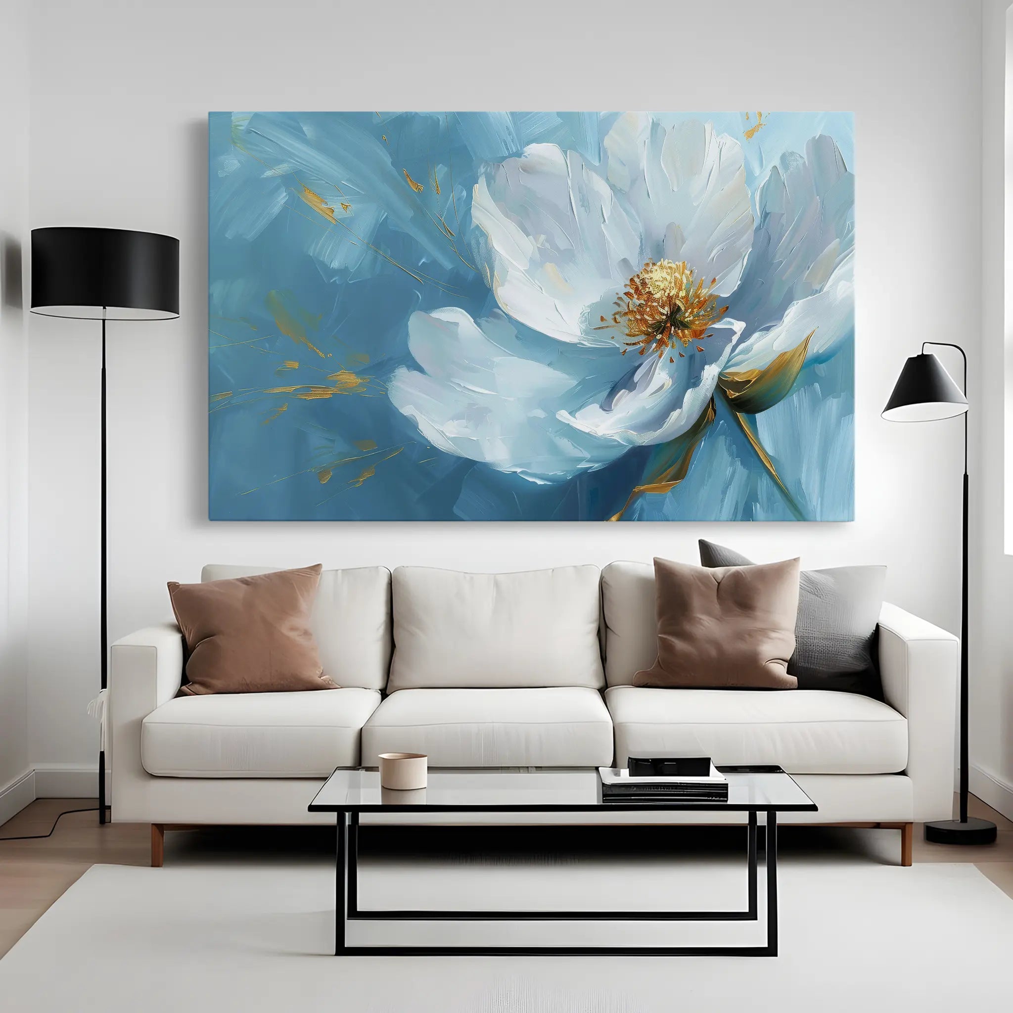 Floral Canvas Wall Art WAD501-F 90 x 60 cm / Stretched on hidden frame