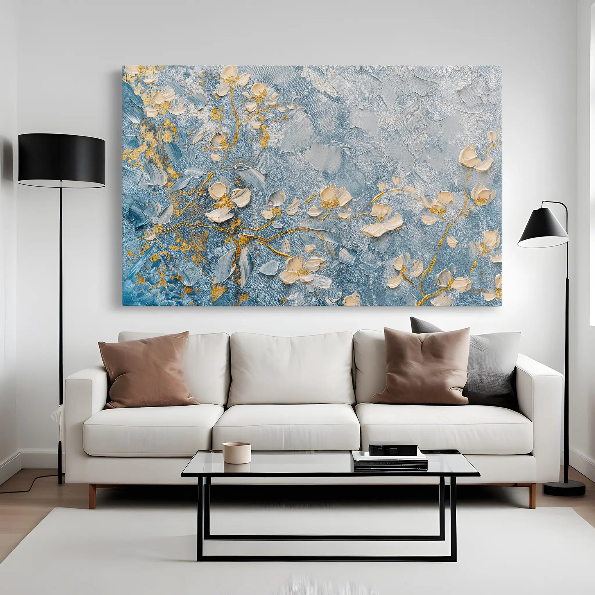 Floral Canvas Wall Art WAD502-F 90 x 60 cm / Stretched on hidden frame