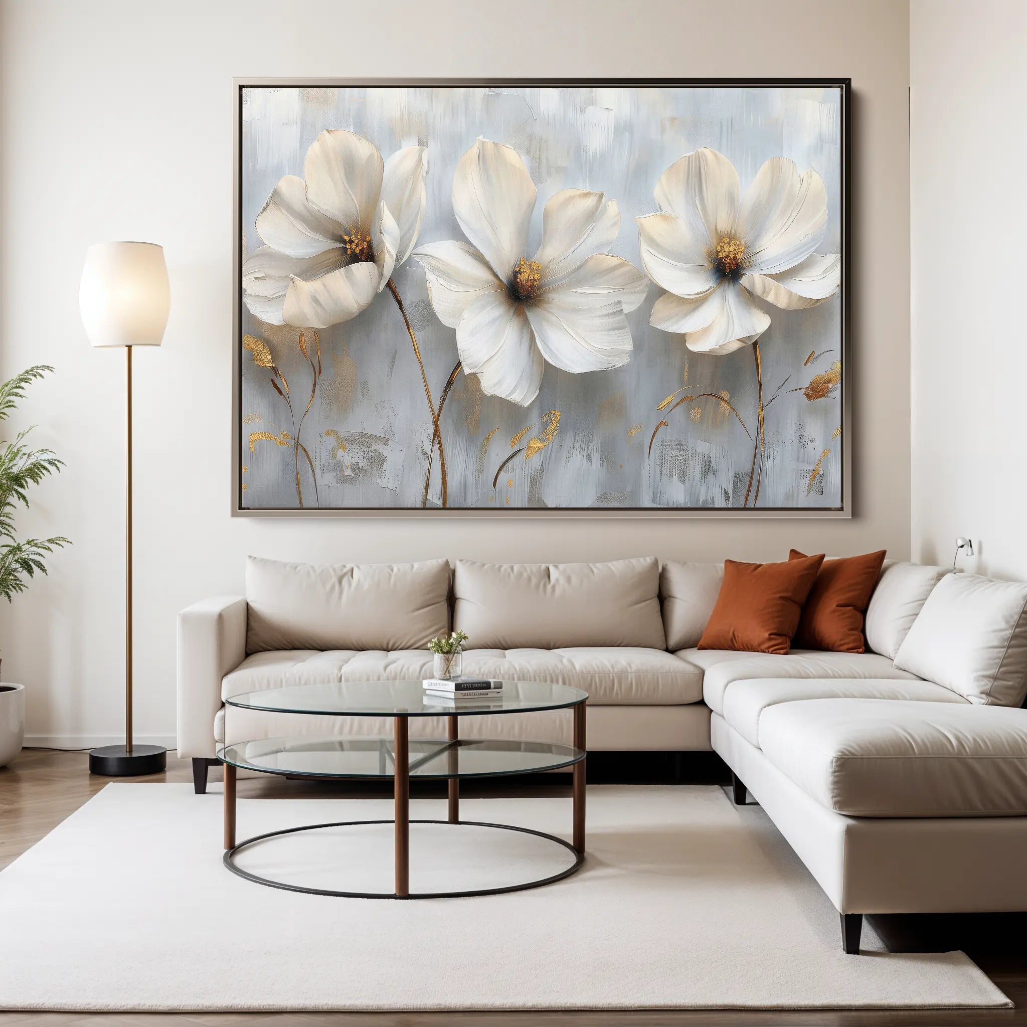 Floral Canvas Wall Art WAD503-F 90 x 60 cm / Stretched on hidden frame