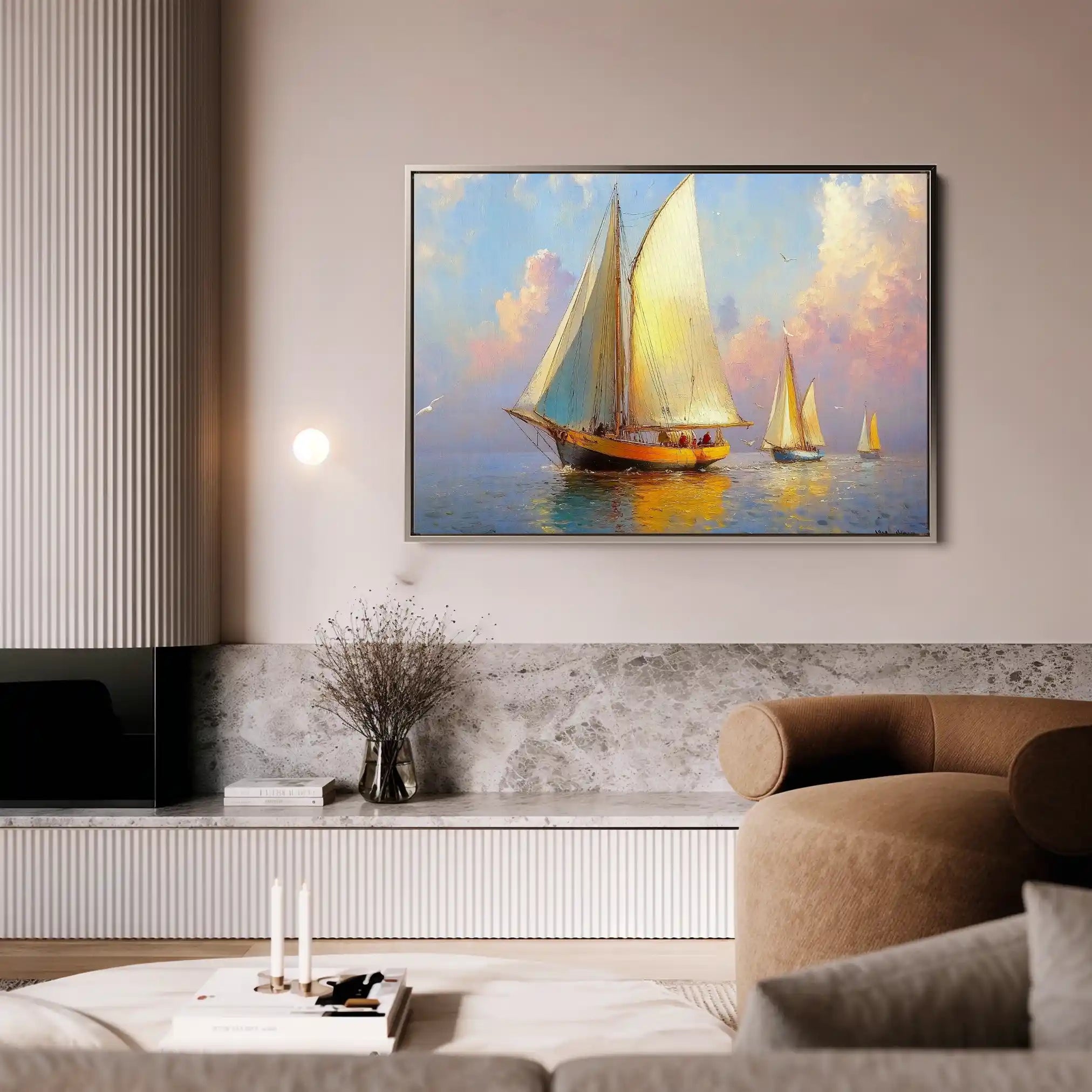 Landscape 503 Canvas Art 90 x 60 cm / Stretched on hidden frame