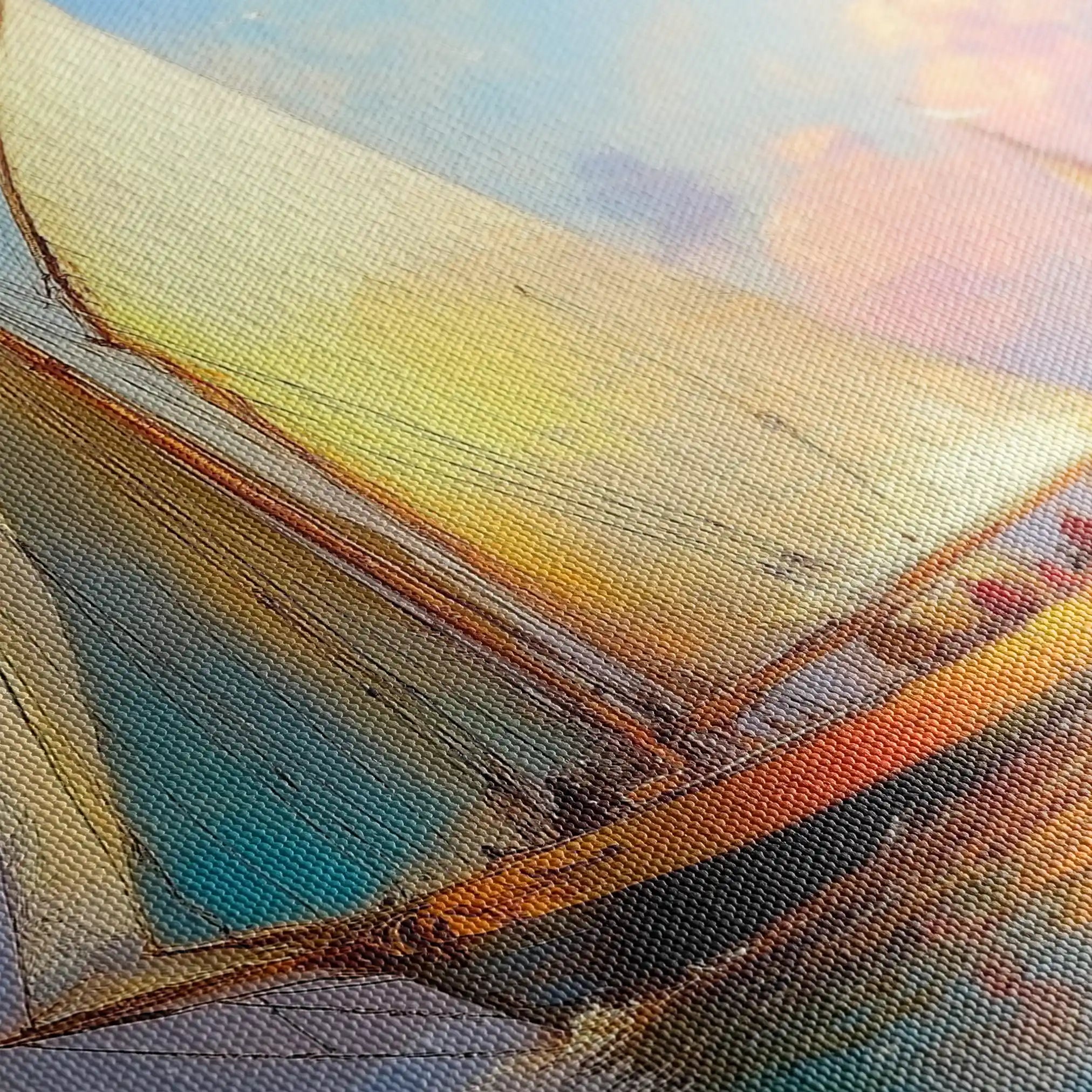 Landscape 503 Canvas Art 90 x 60 cm / Stretched on hidden frame