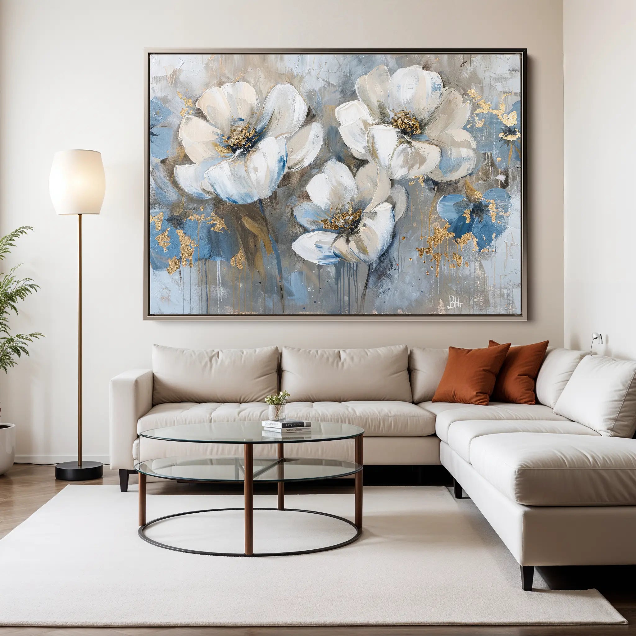 Floral Canvas Wall Art WAD505-F 90 x 60 cm / Stretched on hidden frame