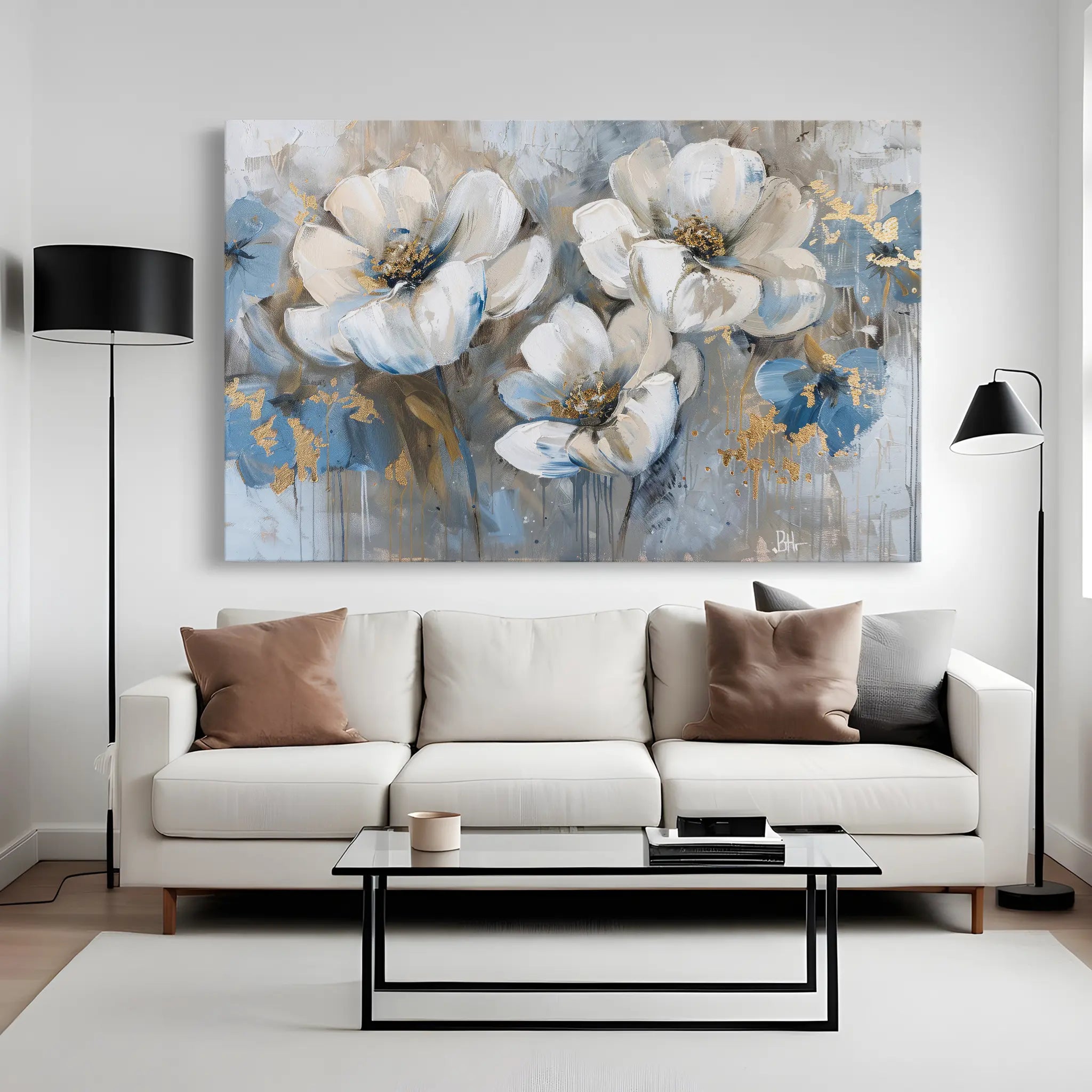 Floral Canvas Wall Art WAD505-F 90 x 60 cm / Stretched on hidden frame