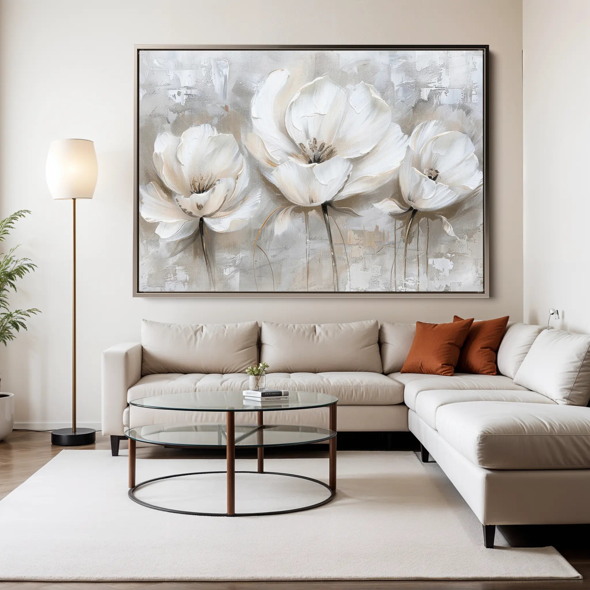 Floral Canvas Wall Art WAD506-F 90 x 60 cm / Stretched on hidden frame