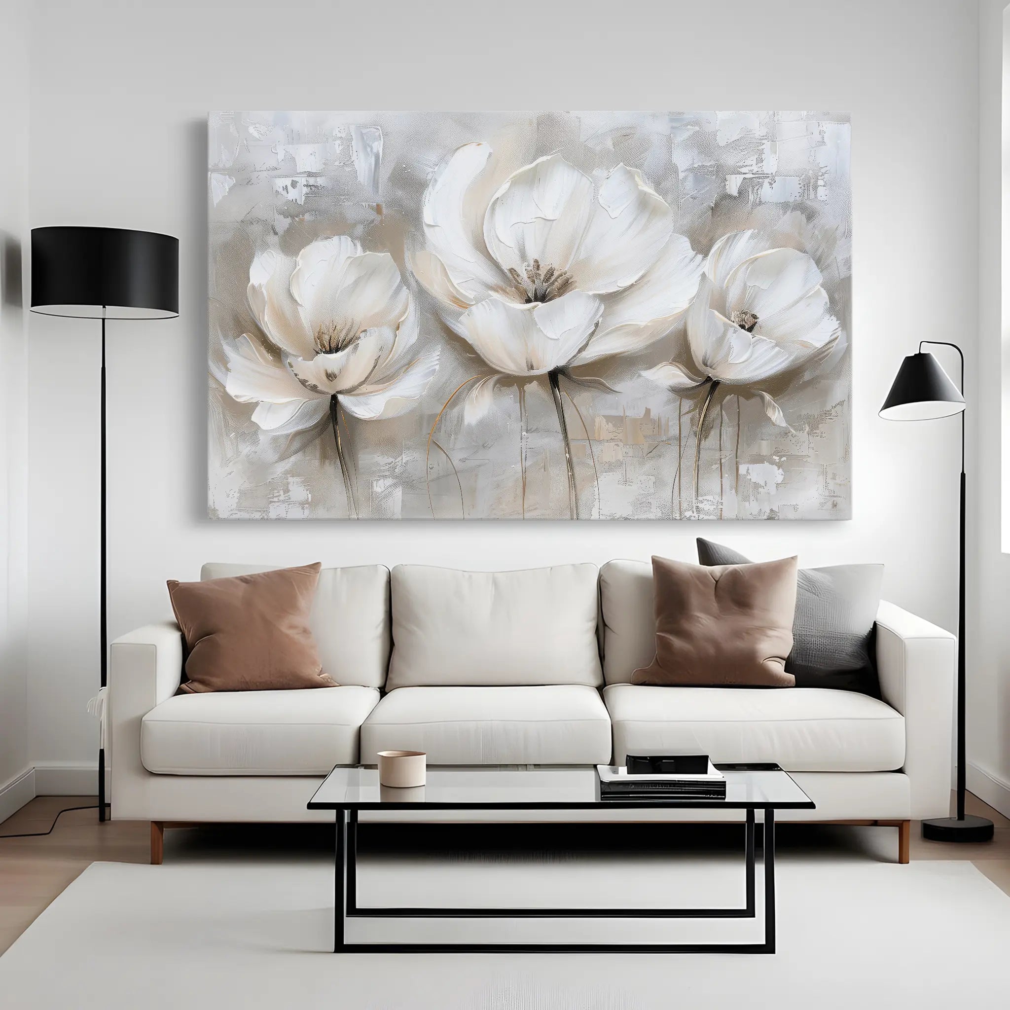 Floral Canvas Wall Art WAD506-F 90 x 60 cm / Stretched on hidden frame