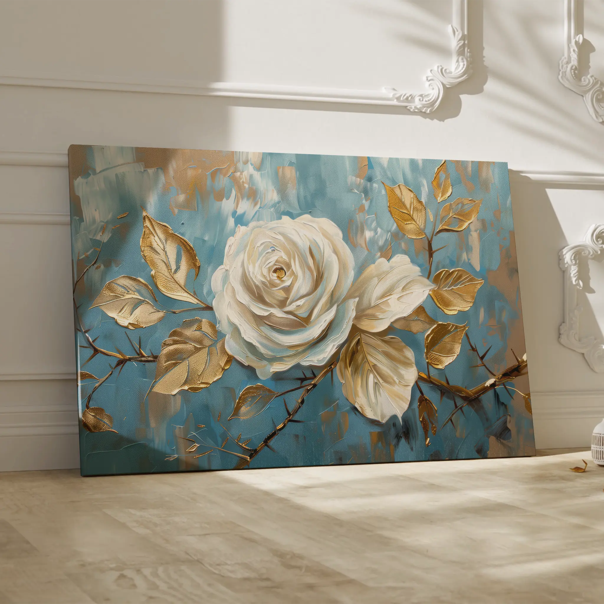 Floral Canvas Wall Art WAD507-F 90 x 60 cm / Stretched on hidden frame