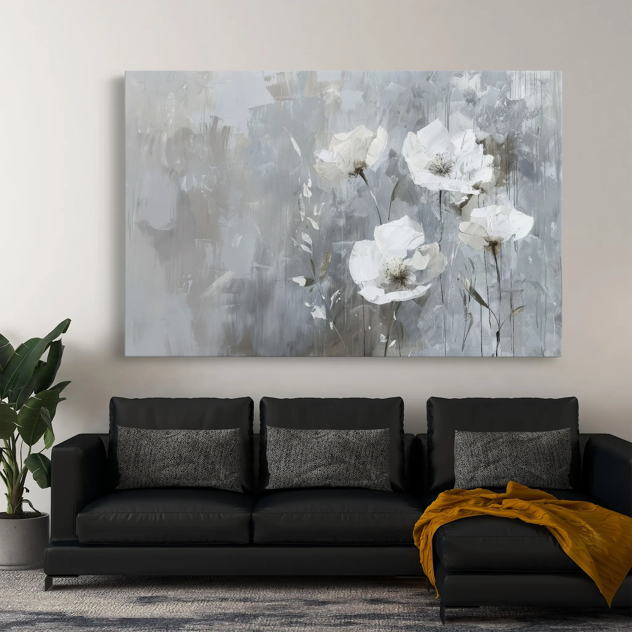 Floral Canvas Wall Art WAD508-F 90 x 60 cm / Stretched on hidden frame