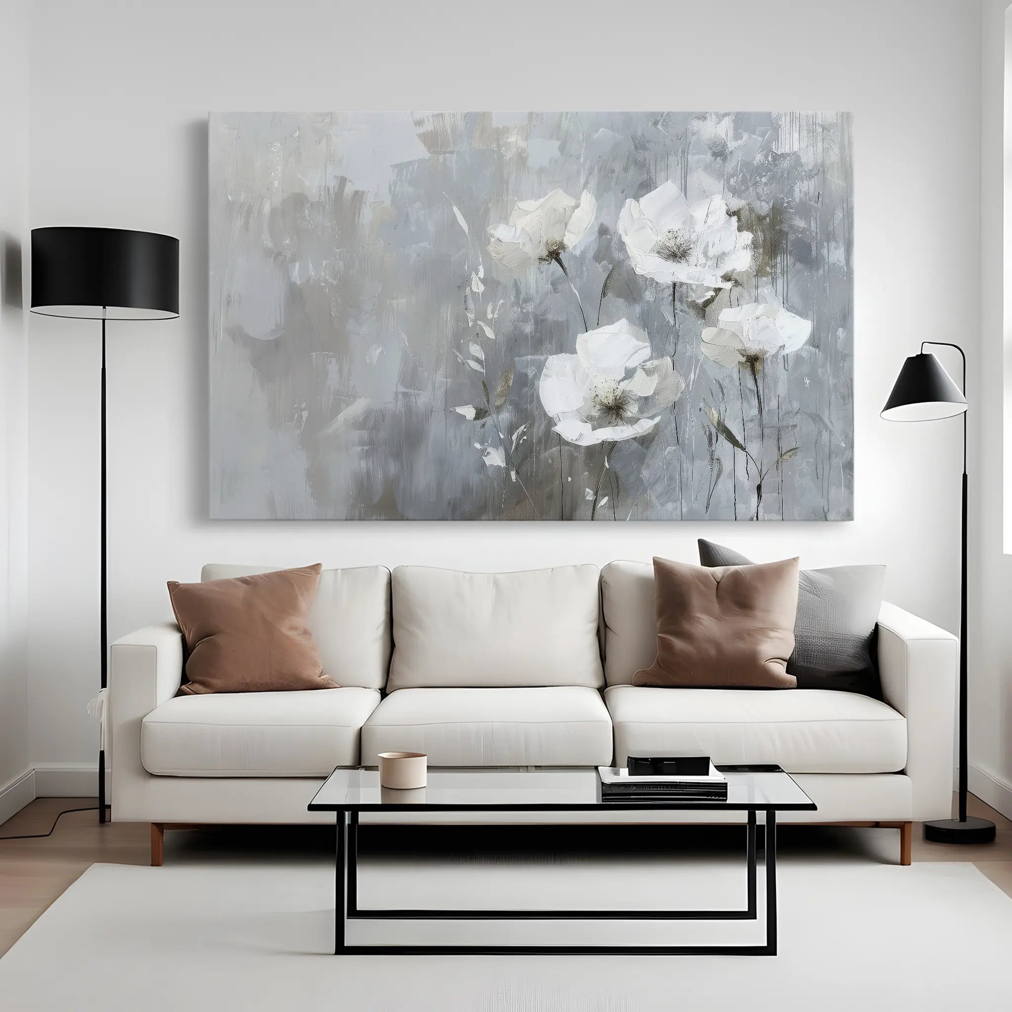 Floral Canvas Wall Art WAD508-F 90 x 60 cm / Stretched on hidden frame