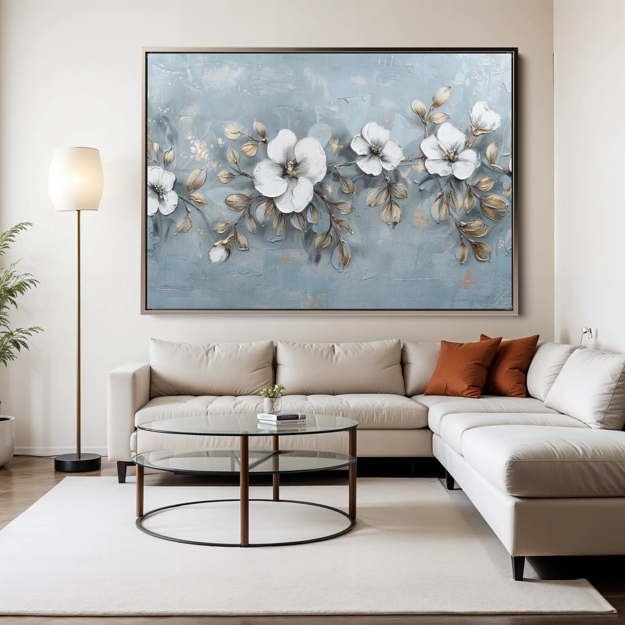 Floral Canvas Wall Art WAD510-F 90 x 60 cm / Stretched on hidden frame