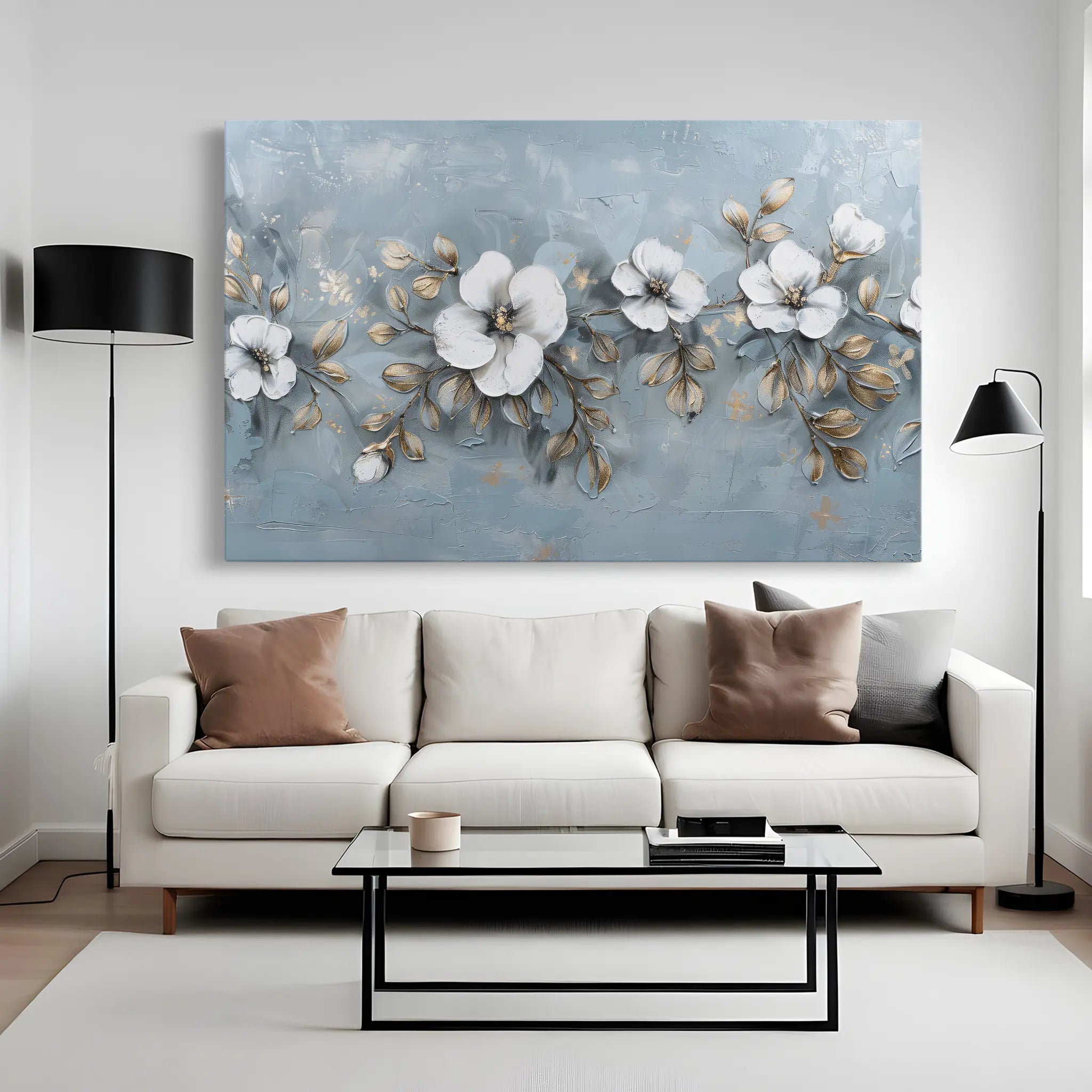 Floral Canvas Wall Art WAD510-F 90 x 60 cm / Stretched on hidden frame