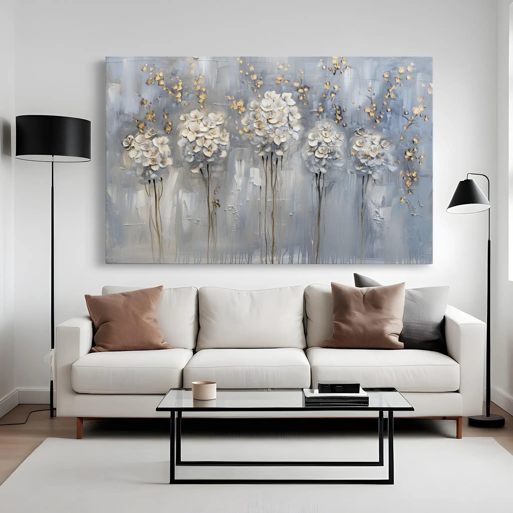 Floral Canvas Wall Art WAD511-F 90 x 60 cm / Stretched on hidden frame