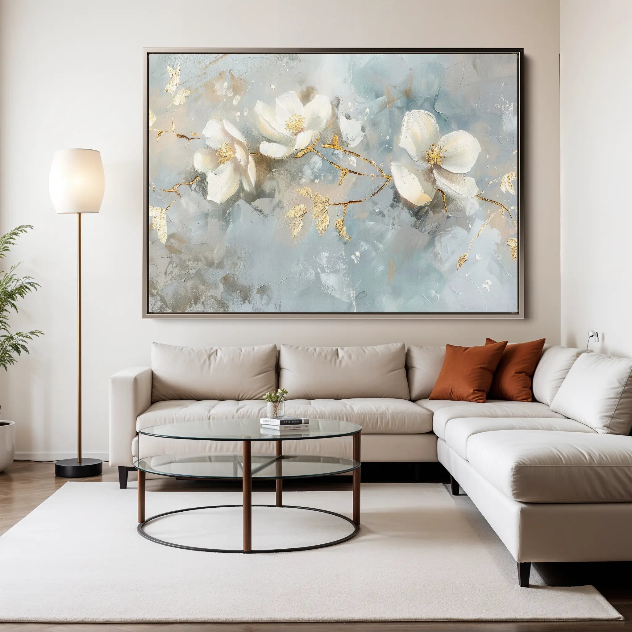 Floral Canvas Wall Art WAD512-F 90 x 60 cm / Stretched on hidden frame