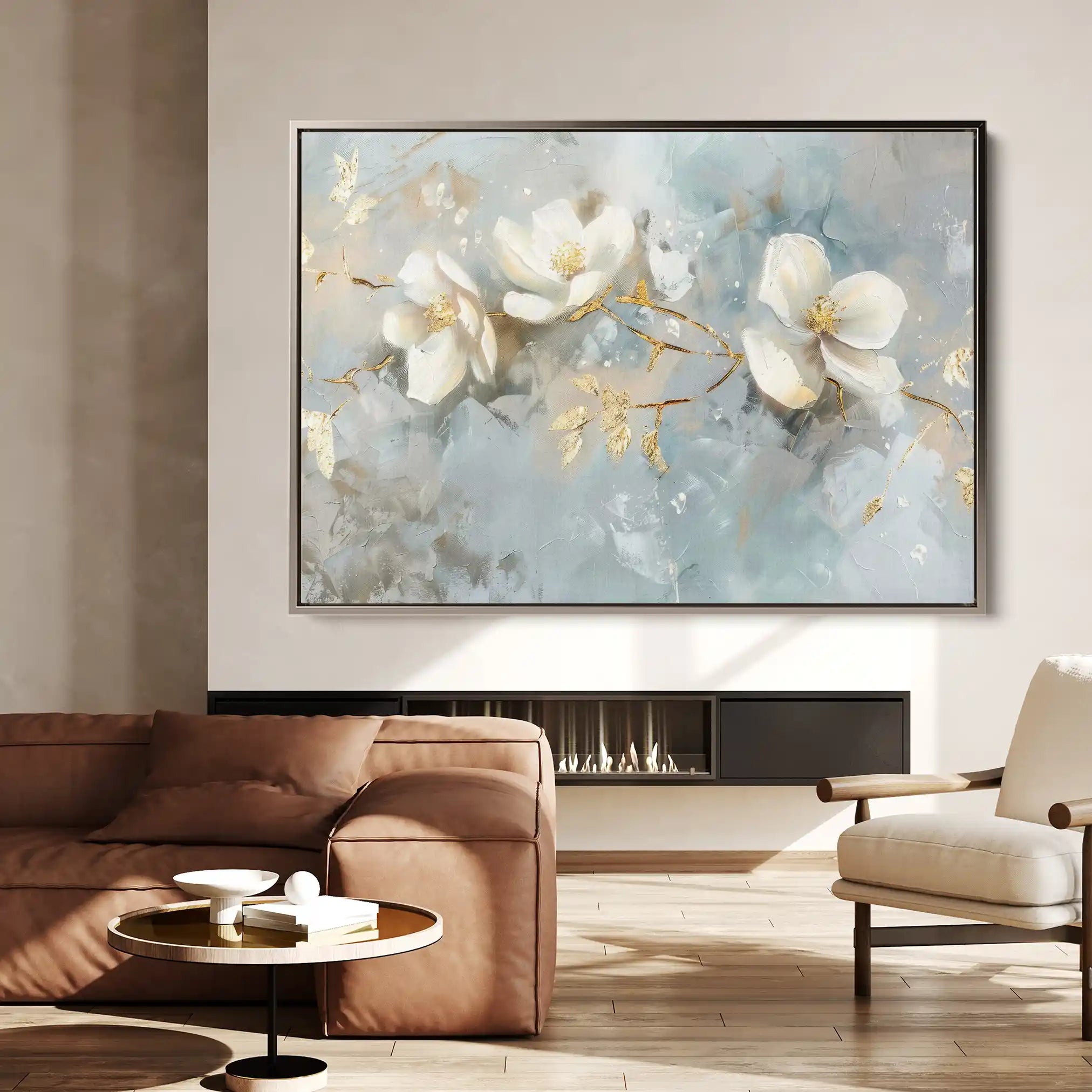 Floral Canvas Wall Art WAD512-F 90 x 60 cm / Stretched on hidden frame