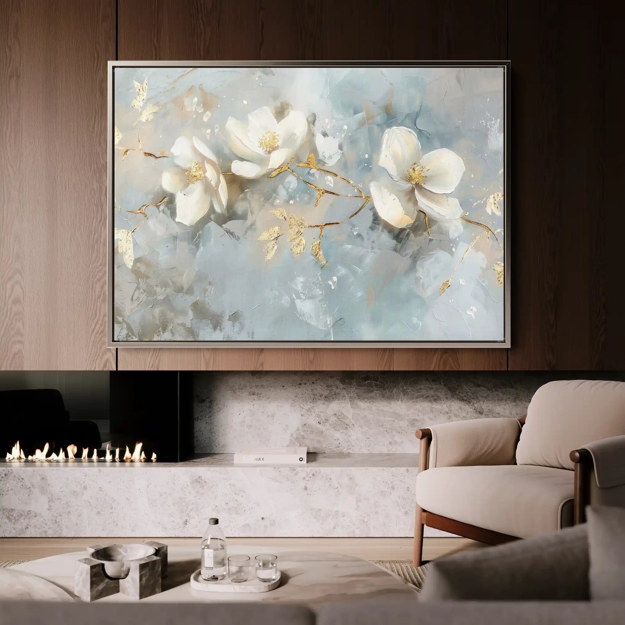Floral Canvas Wall Art WAD512-F 90 x 60 cm / Stretched on hidden frame