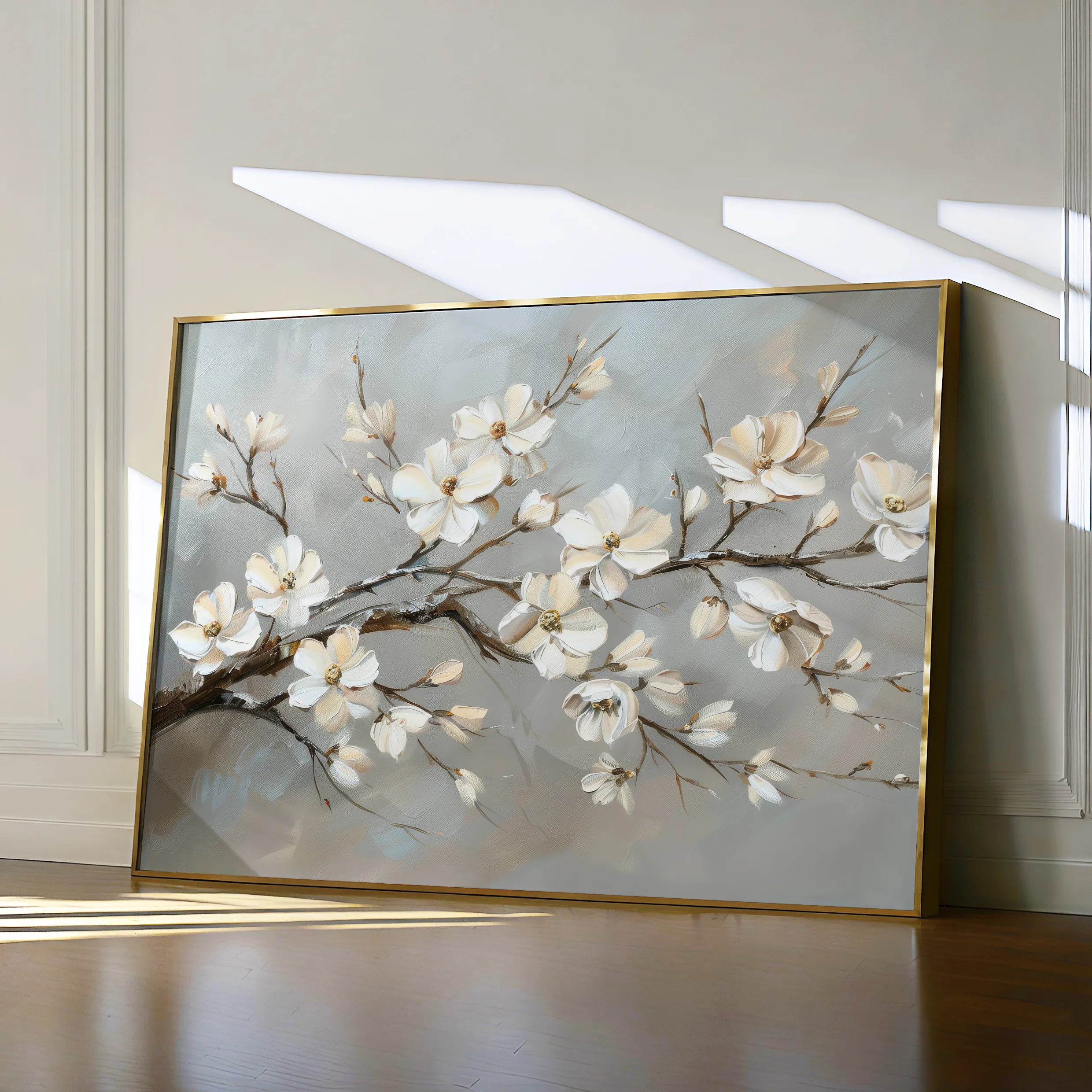 Floral Canvas Wall Art WAD513-F 90 x 60 cm / Stretched on hidden frame