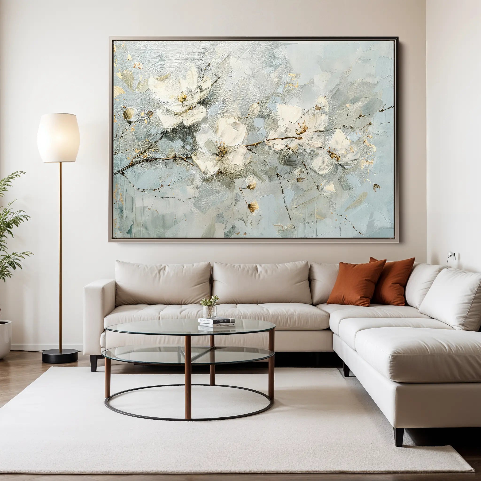 Floral Canvas Wall Art WAD514-F 90 x 60 cm / Stretched on hidden frame