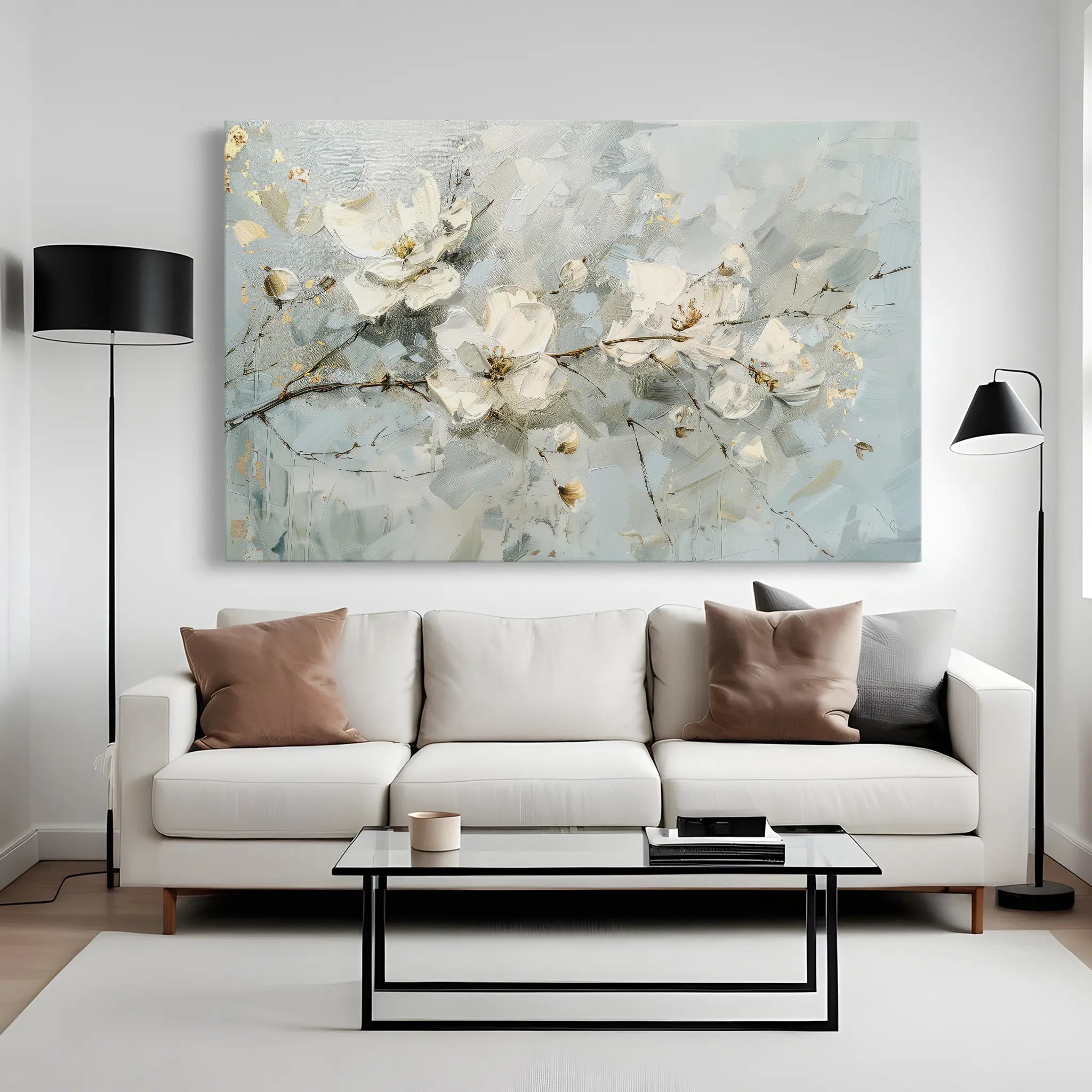 Floral Canvas Wall Art WAD514-F 90 x 60 cm / Stretched on hidden frame