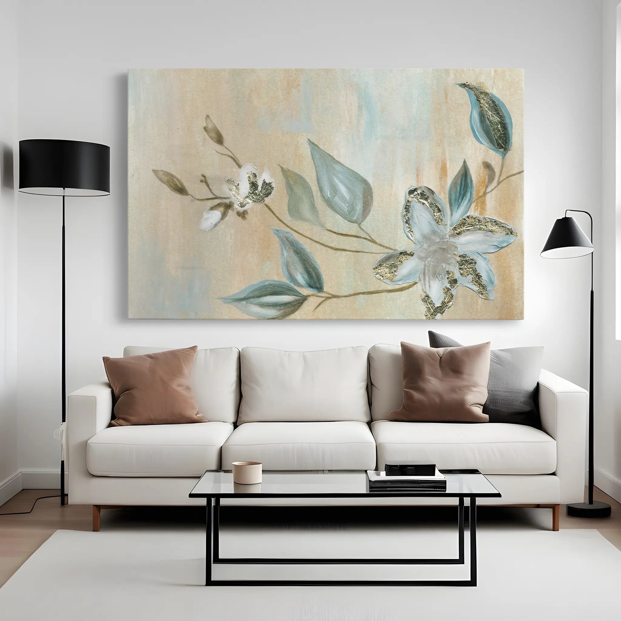 Floral Canvas Wall Art WAD515-F 90 x 60 cm / Stretched on hidden frame