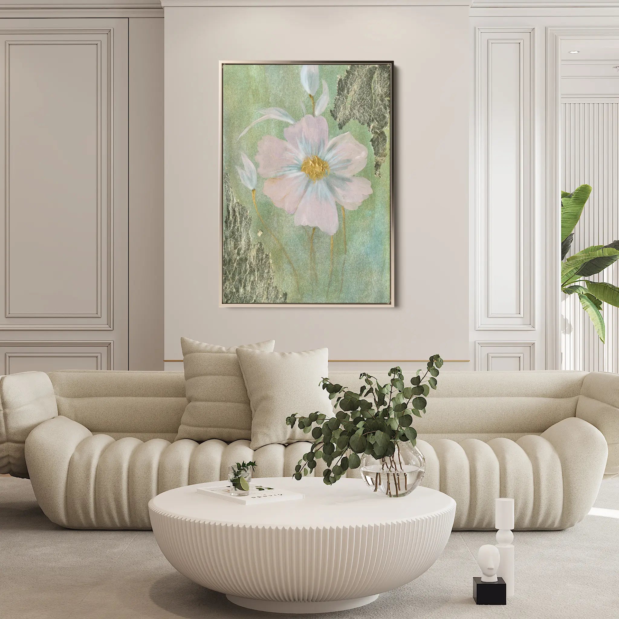 Floral Canvas Wall Art WAD517-F 90 x 60 cm / Stretched on hidden frame