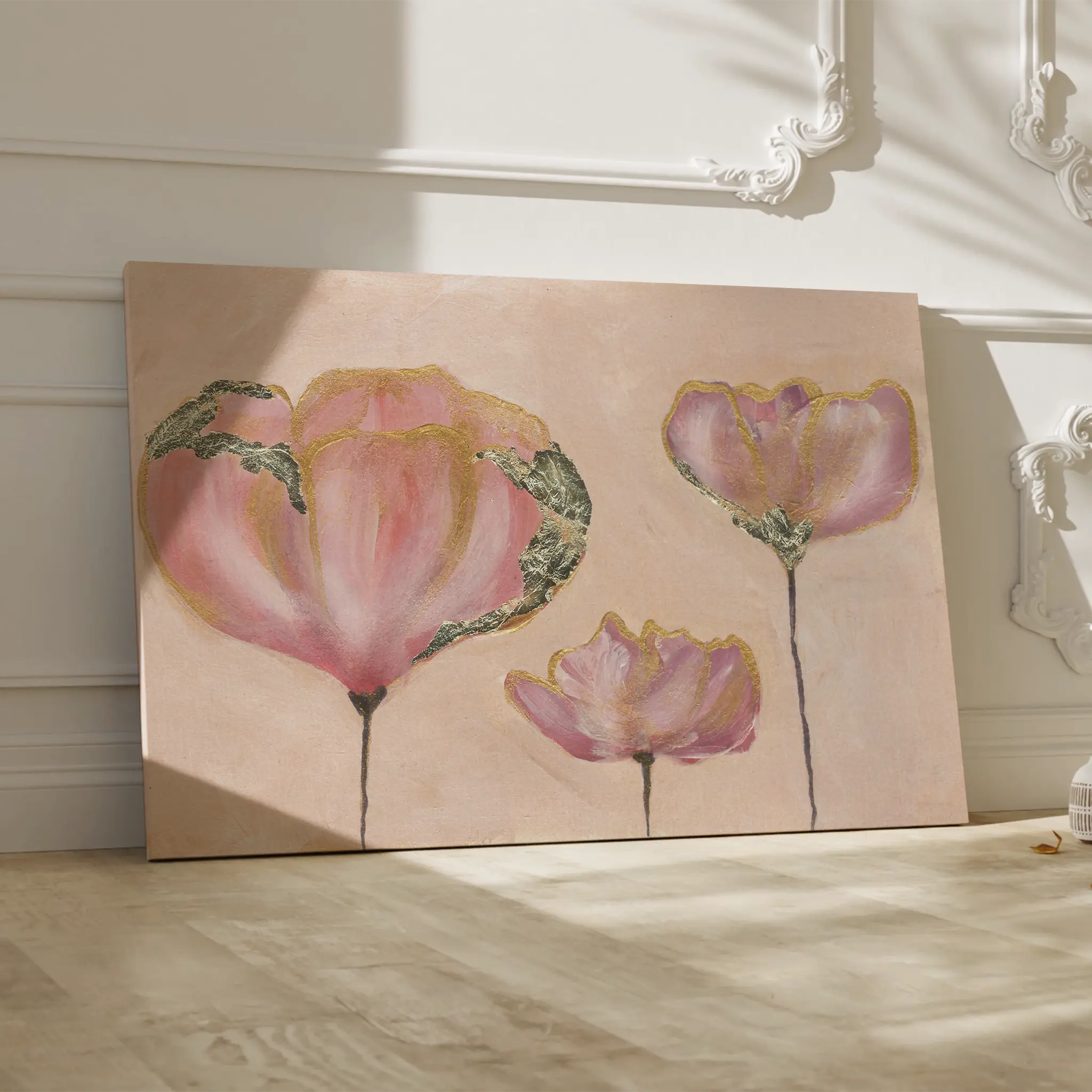 Floral Canvas Wall Art WAD519-F 90 x 60 cm / Stretched on hidden frame