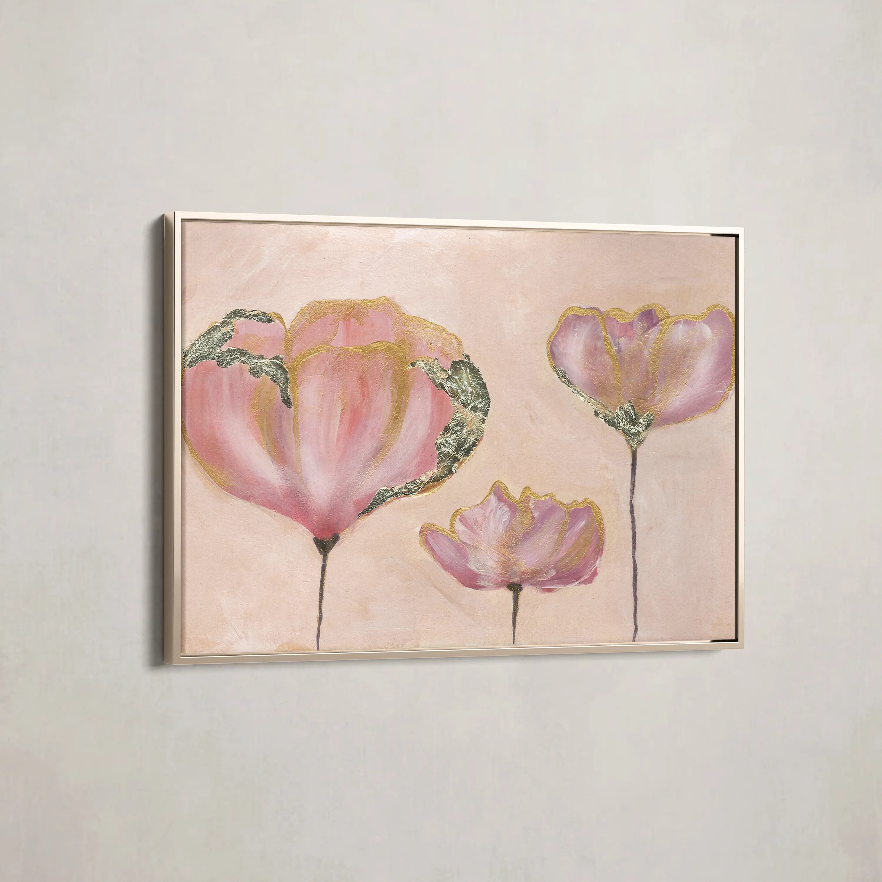 Floral Canvas Wall Art WAD519-F 90 x 60 cm / Stretched on hidden frame