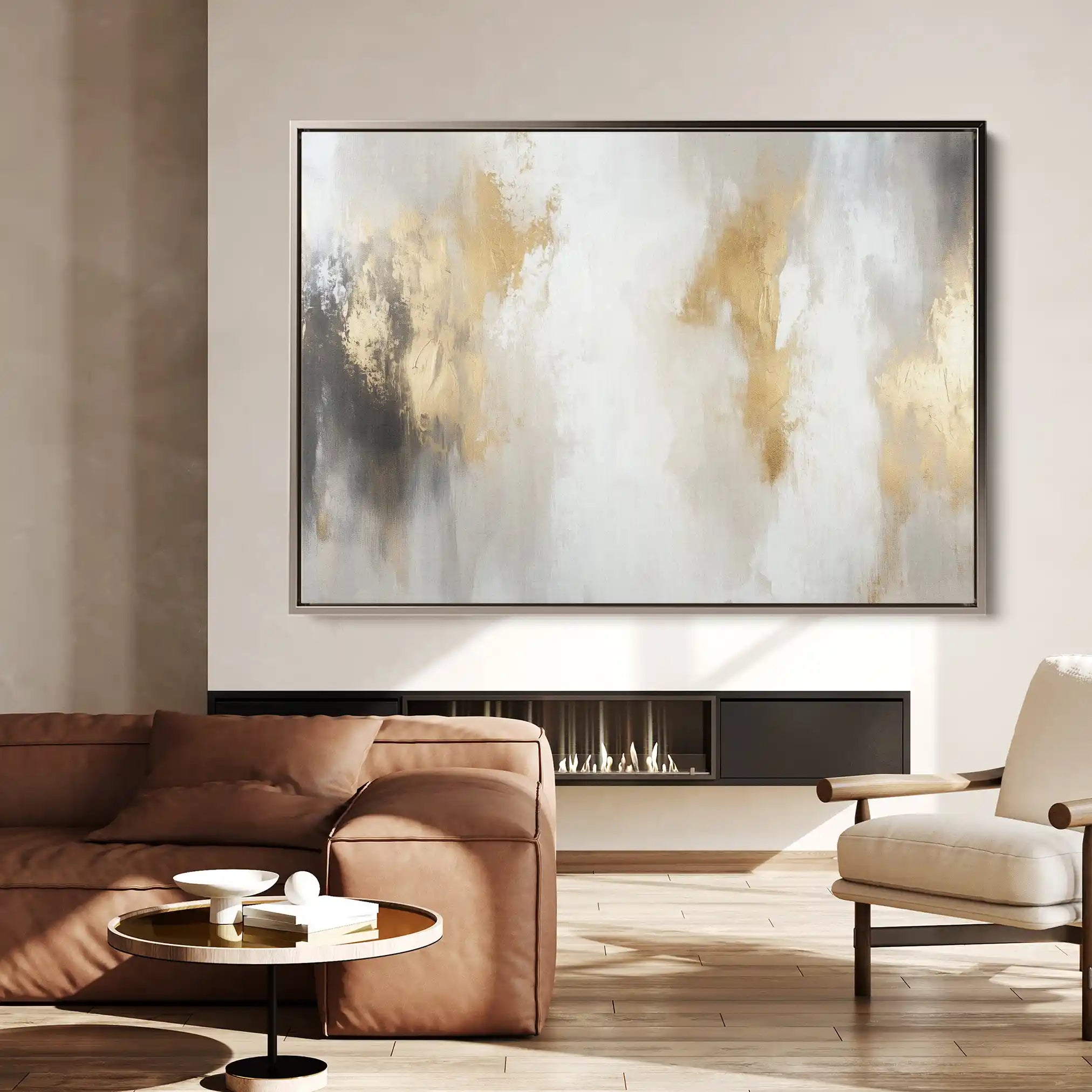 Abstract Canvas Wall Art WAD520-A 90 x 60 cm / Stretched on hidden frame