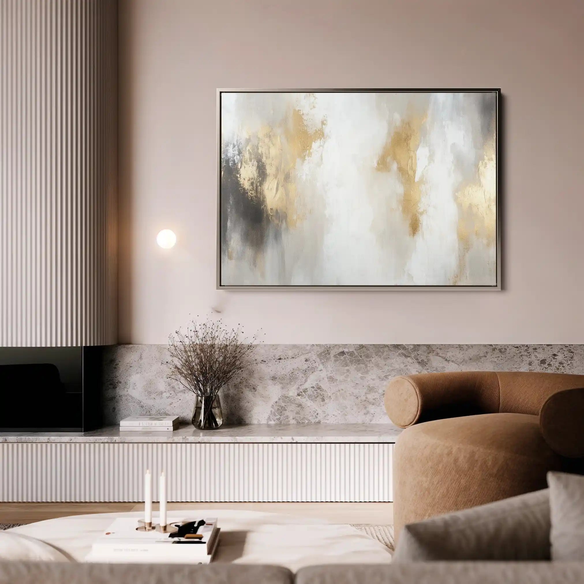 Abstract Canvas Wall Art WAD520-A 90 x 60 cm / Stretched on hidden frame