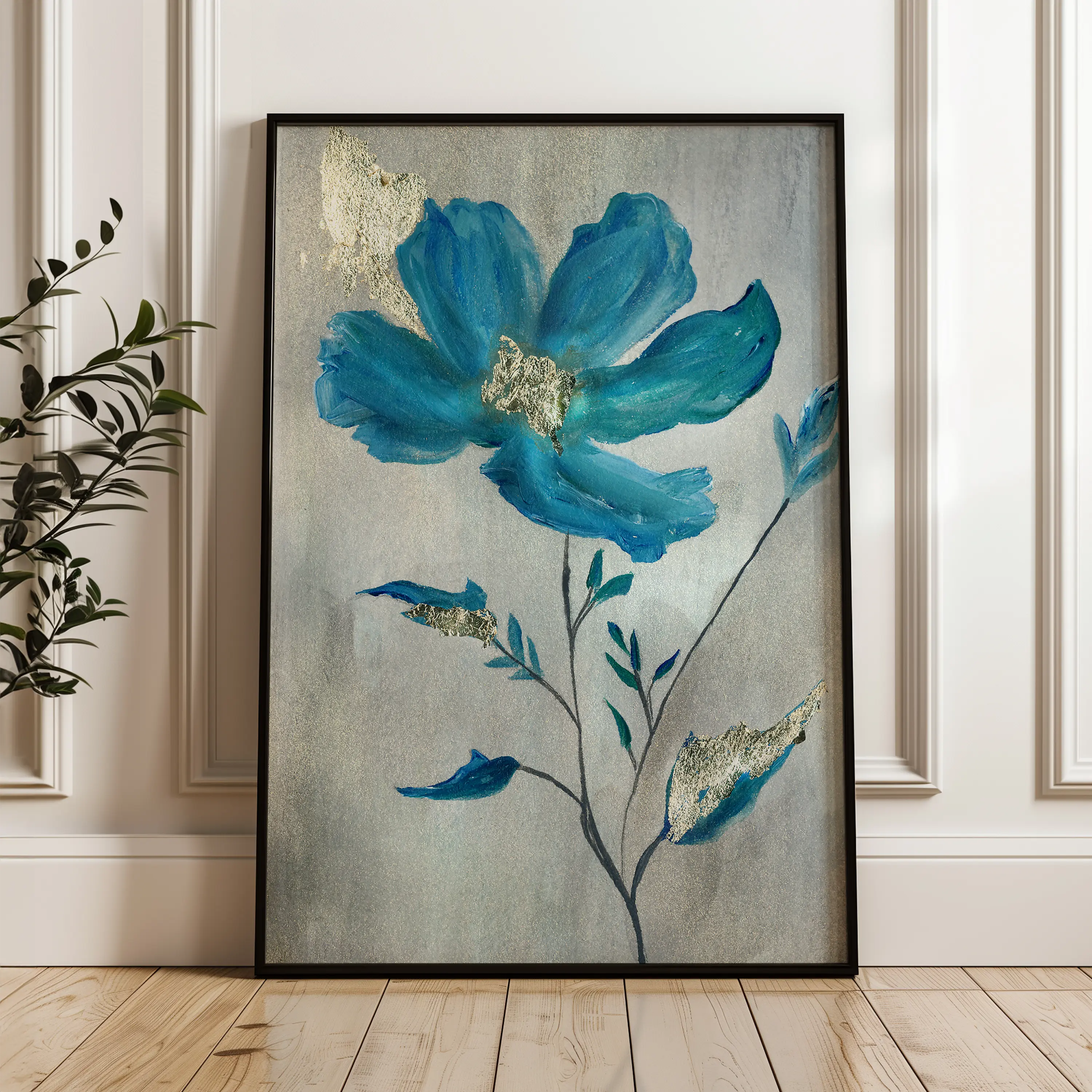 Floral Canvas Wall Art WAD521-F 90 x 60 cm / Stretched on hidden frame