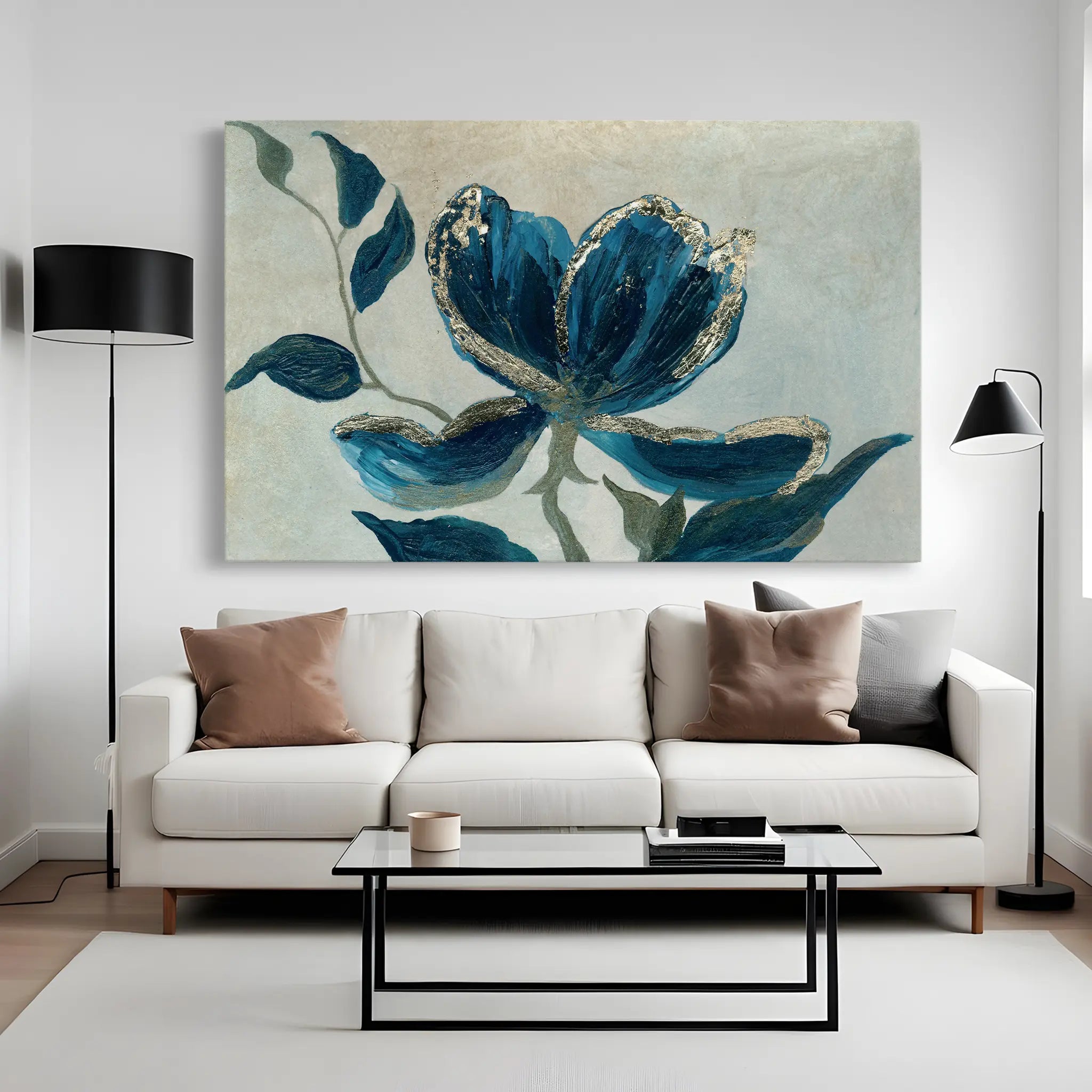 Floral Canvas Wall Art WAD522-F 90 x 60 cm / Stretched on hidden frame