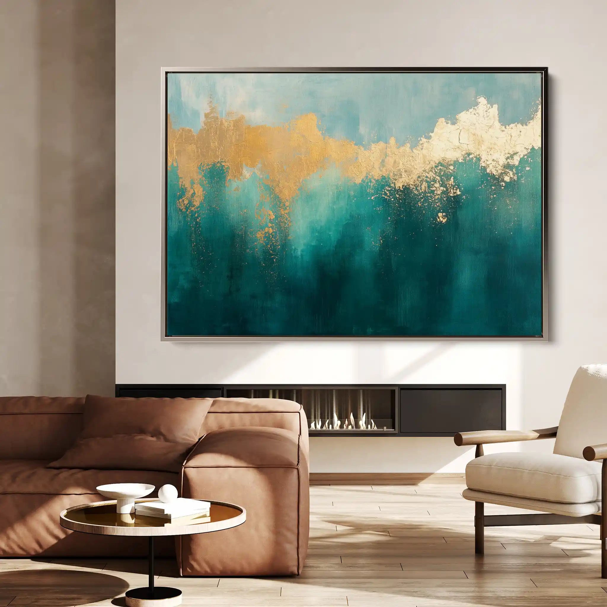 Abstract Canvas Wall Art WAD527-A 90 x 60 cm / Stretched on hidden frame