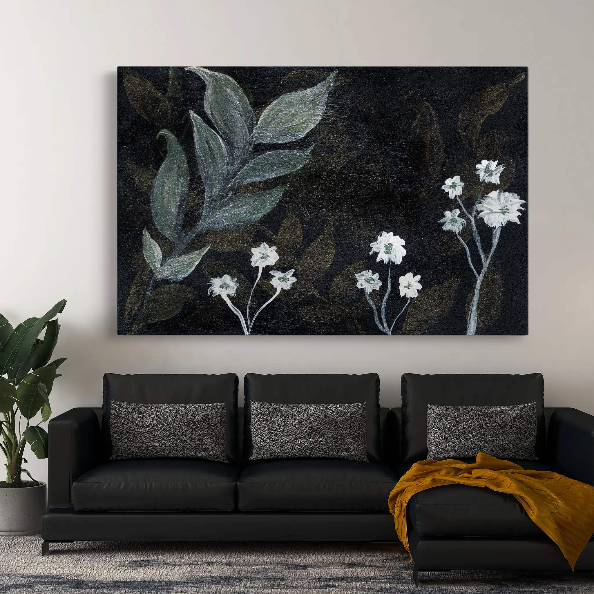 Floral Canvas Wall Art WAD529-F 90 x 60 cm / Stretched on hidden frame