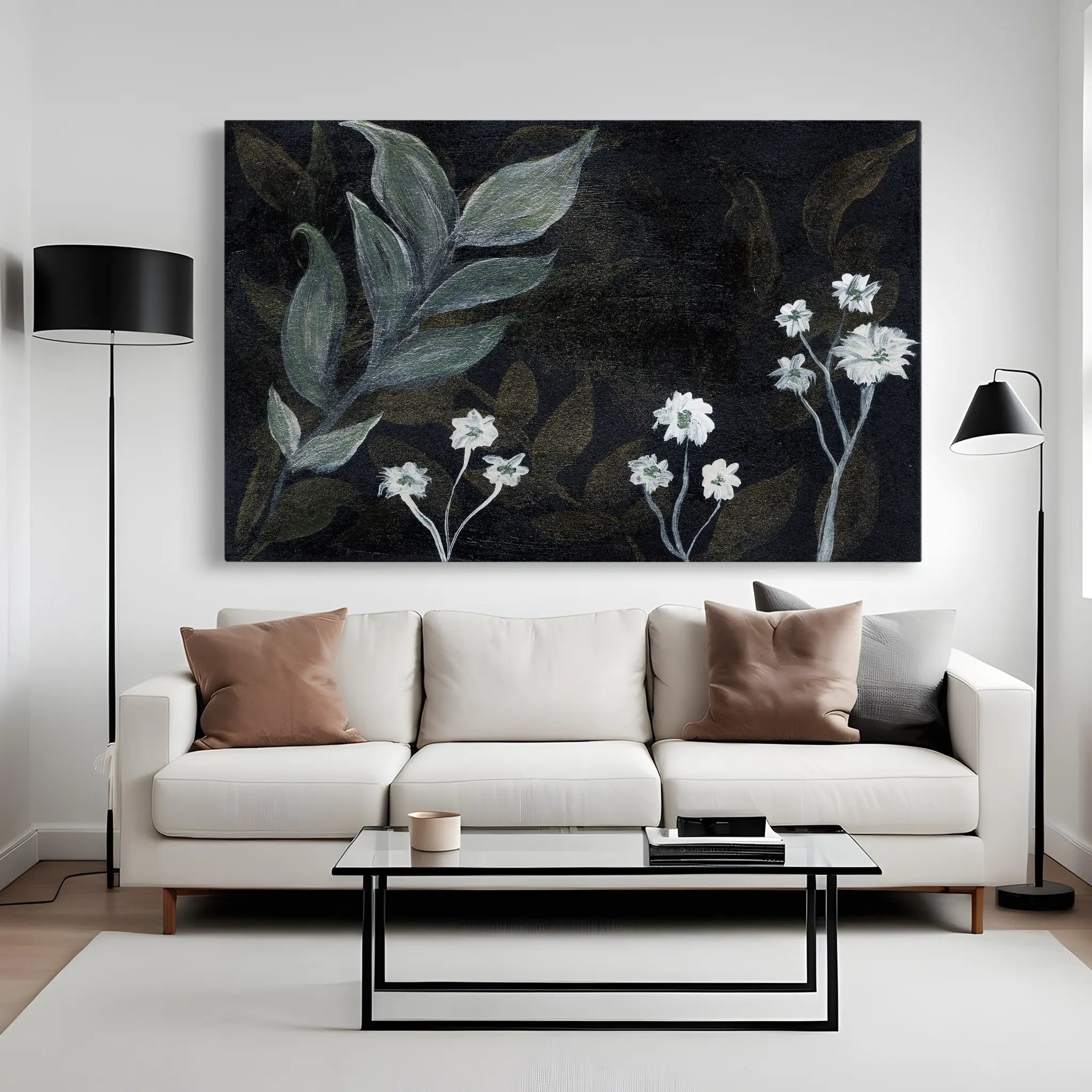 Floral Canvas Wall Art WAD529-F 90 x 60 cm / Stretched on hidden frame